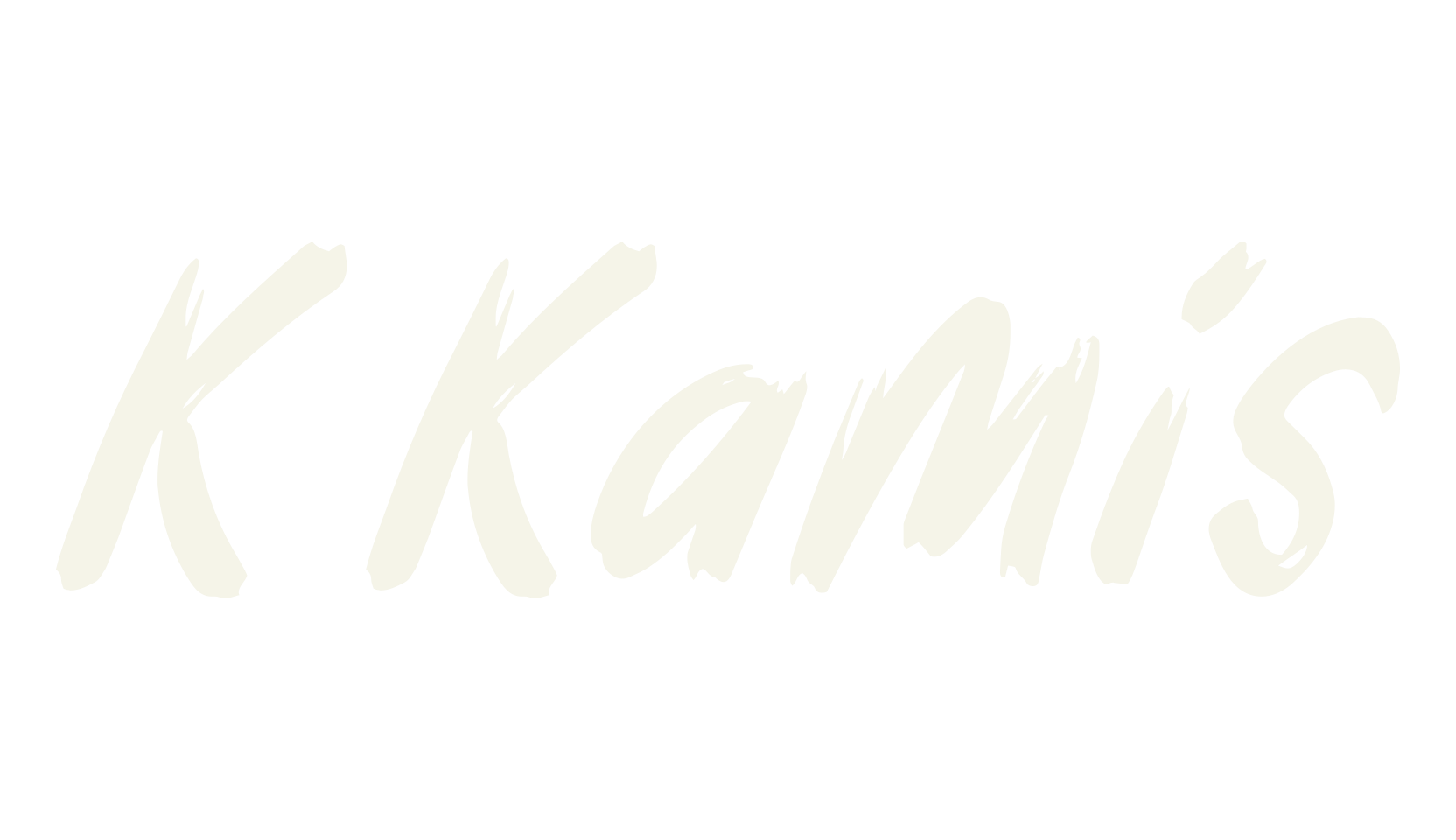 K Kamis, fashion sign font preview