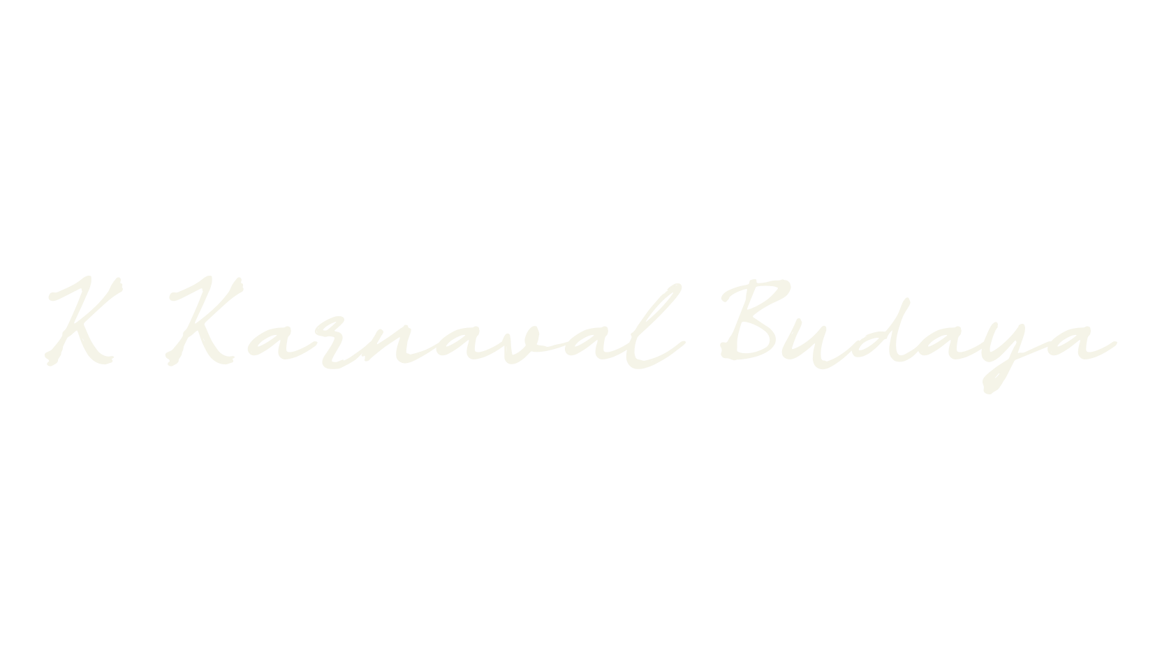 K Karnaval Budaya, cursive font preview