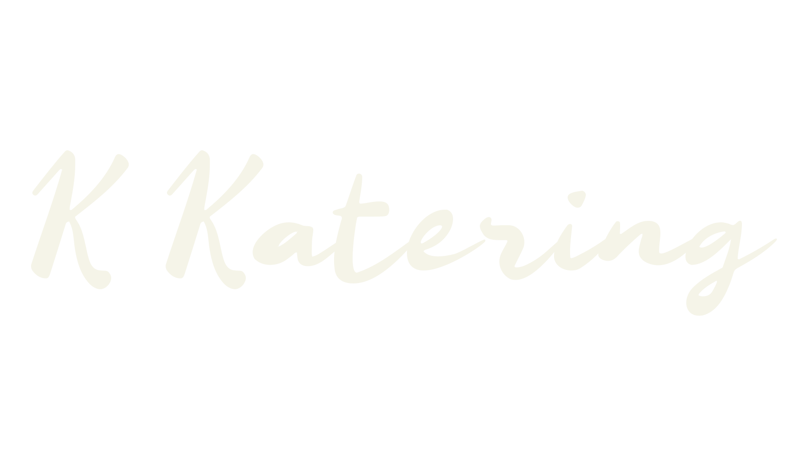 K Katering, cursive font preview