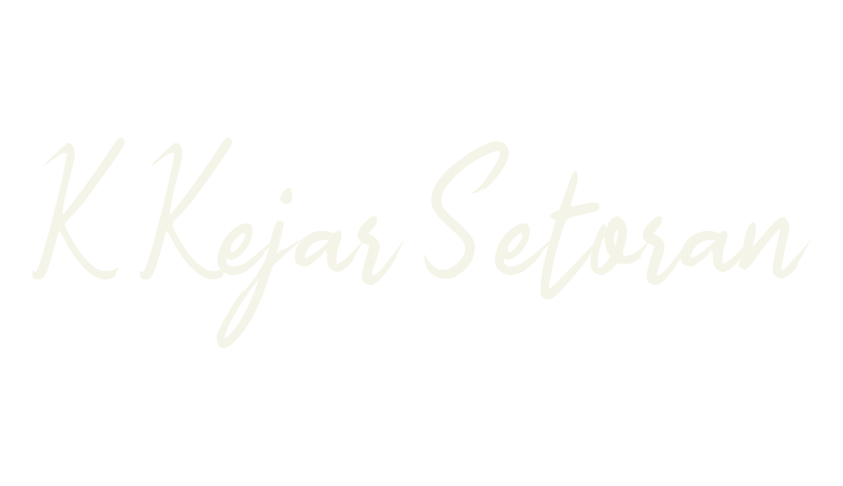 K Kejar Setoran, cursive font preview