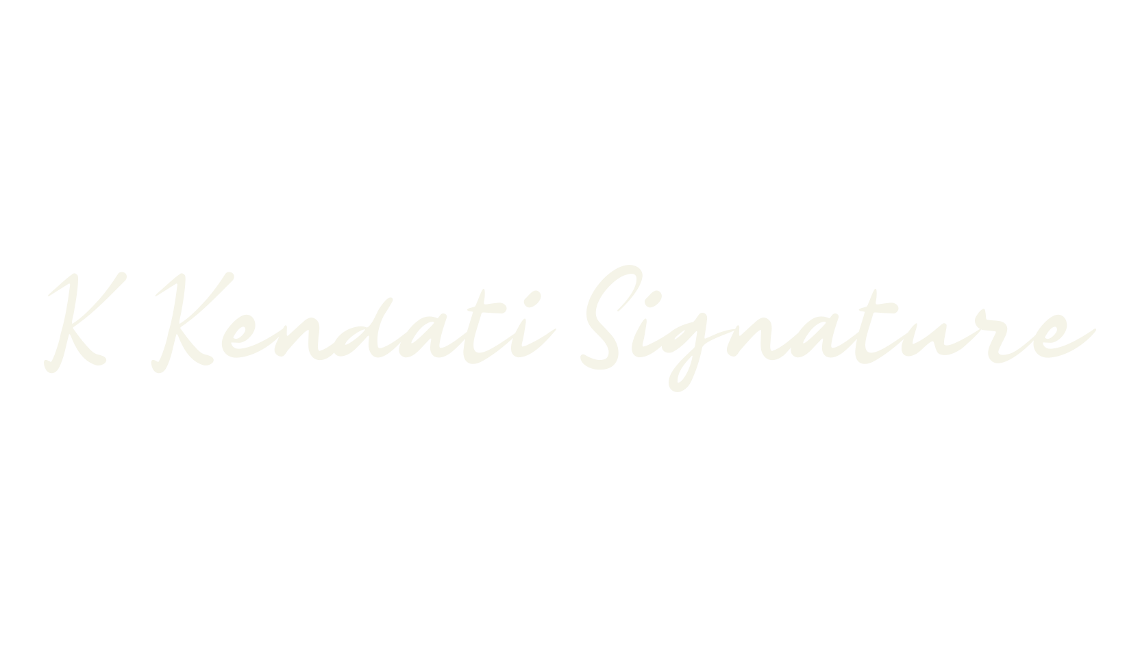K Kendati Signature, cursive font preview