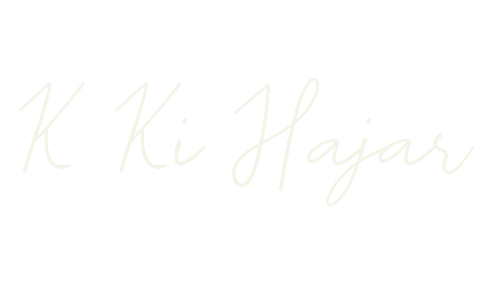 K Ki Hajar, cursive font preview