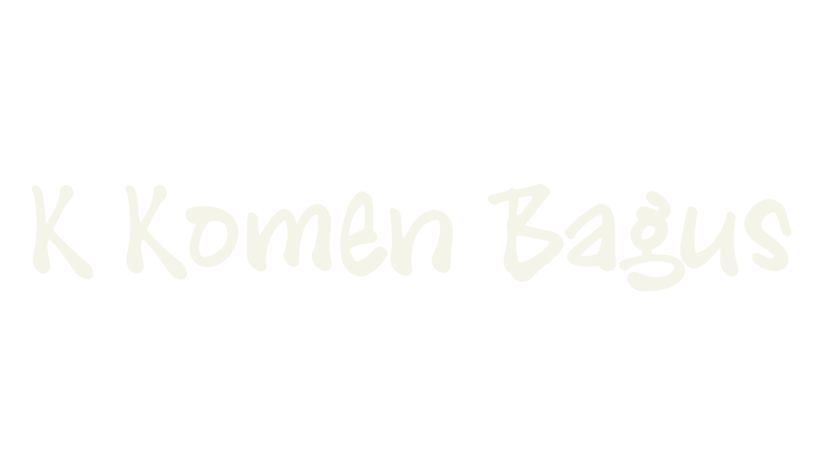 K Komen Bagus, fancy font preview