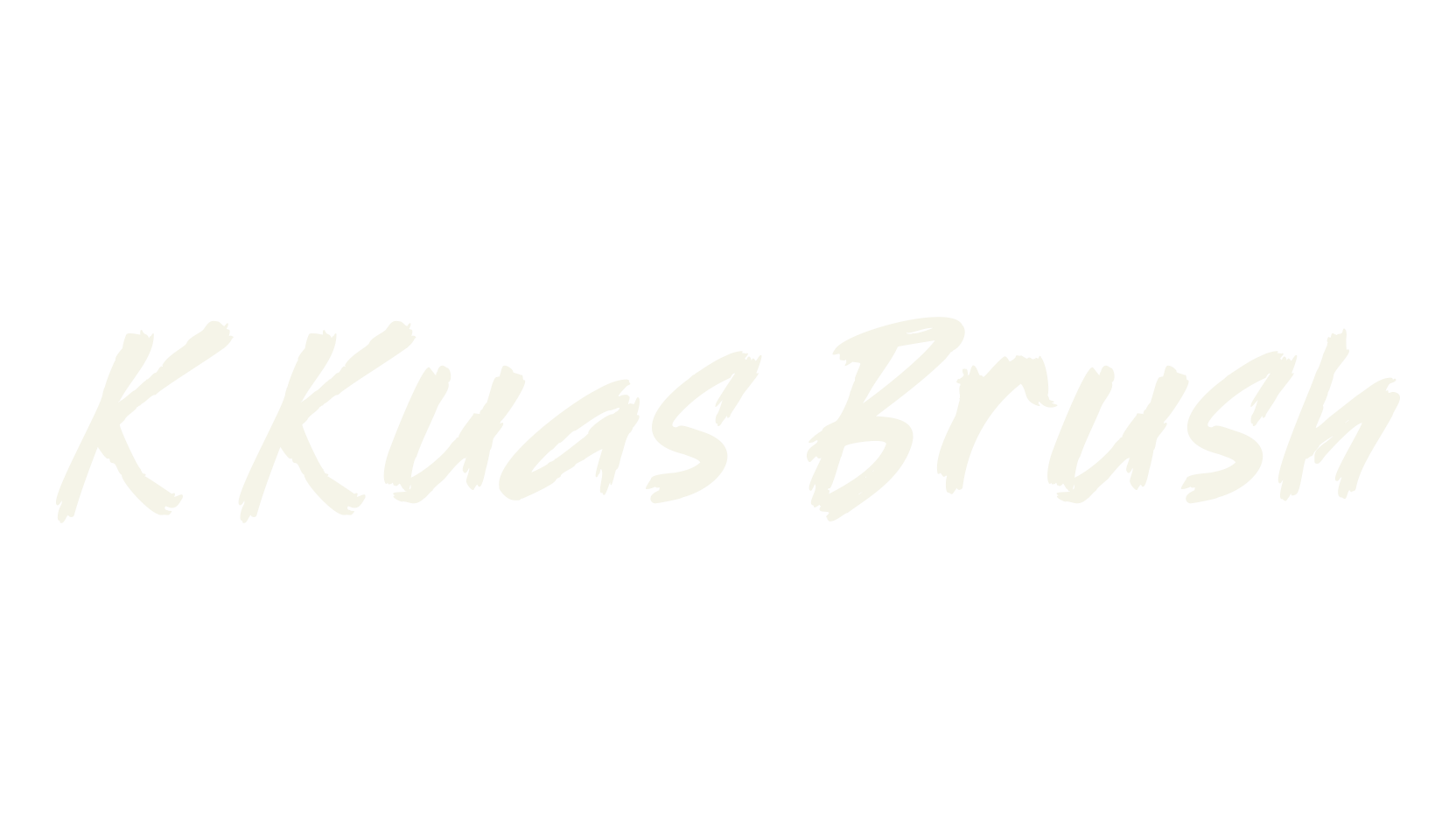 K Kuas Brush, brush font preview