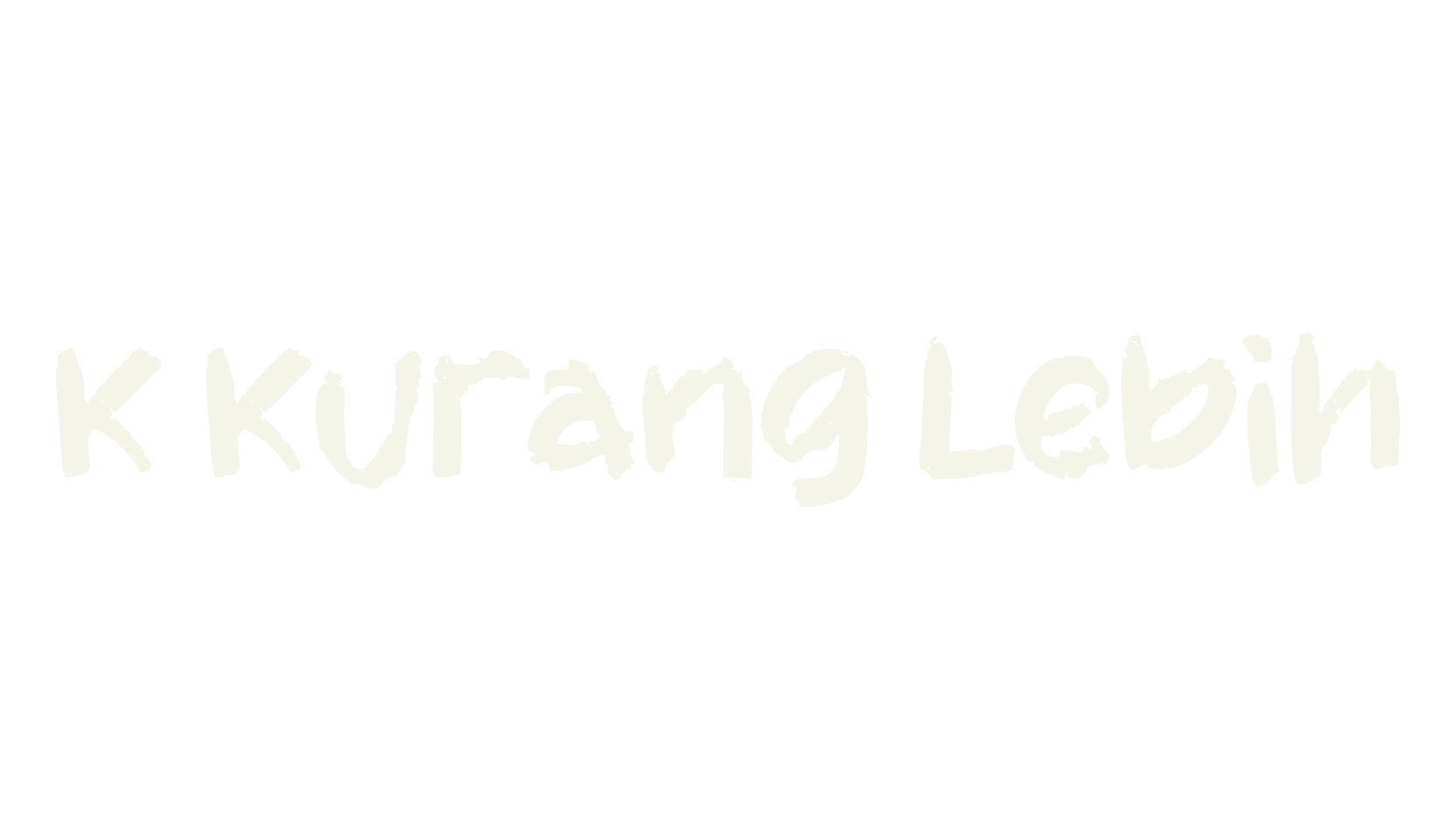 K Kurang Lebih, lettering font preview