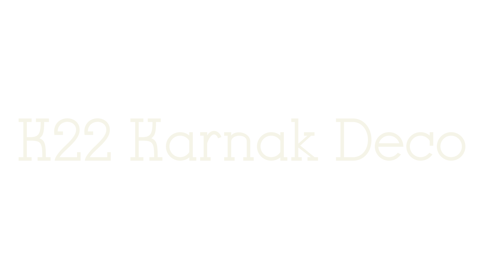 K22 Karnak Deco, art deco font preview
