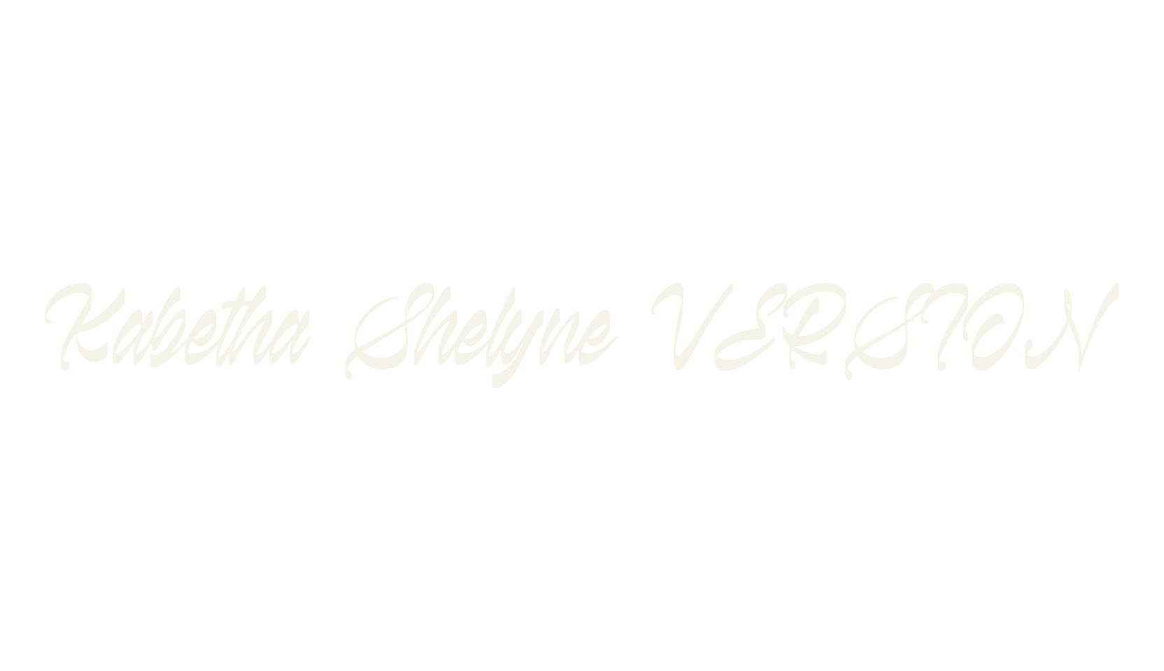 Kabetha Shelyne VERSION, script font preview