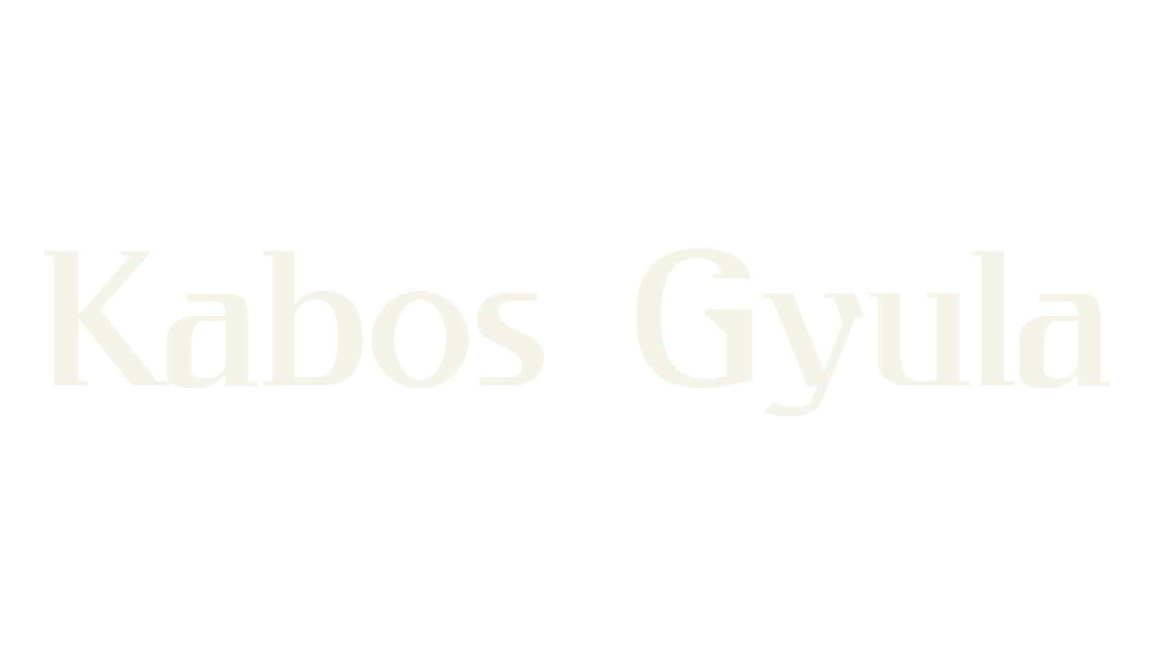 Kabos Gyula, basic font preview