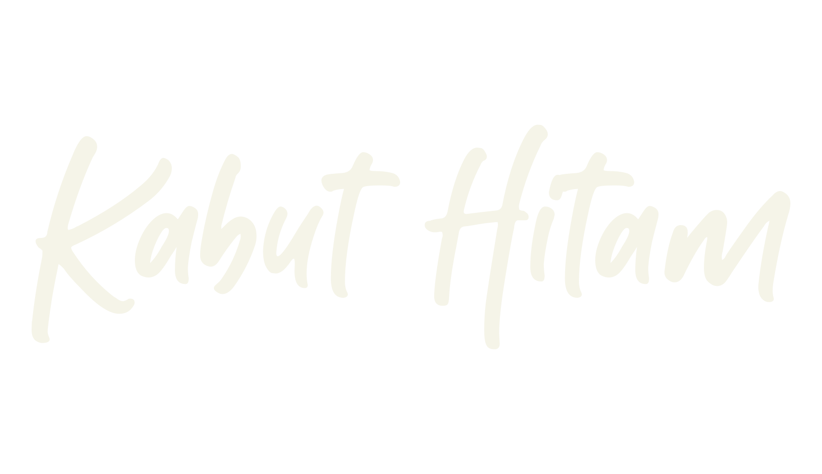 Kabut Hitam, handwriting font preview