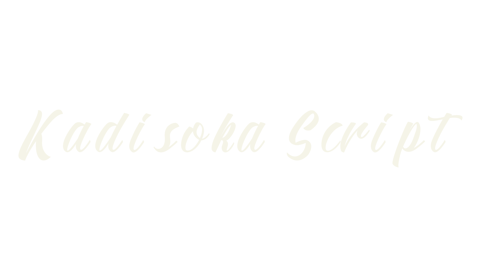 Kadisoka Script, fashion sign font preview