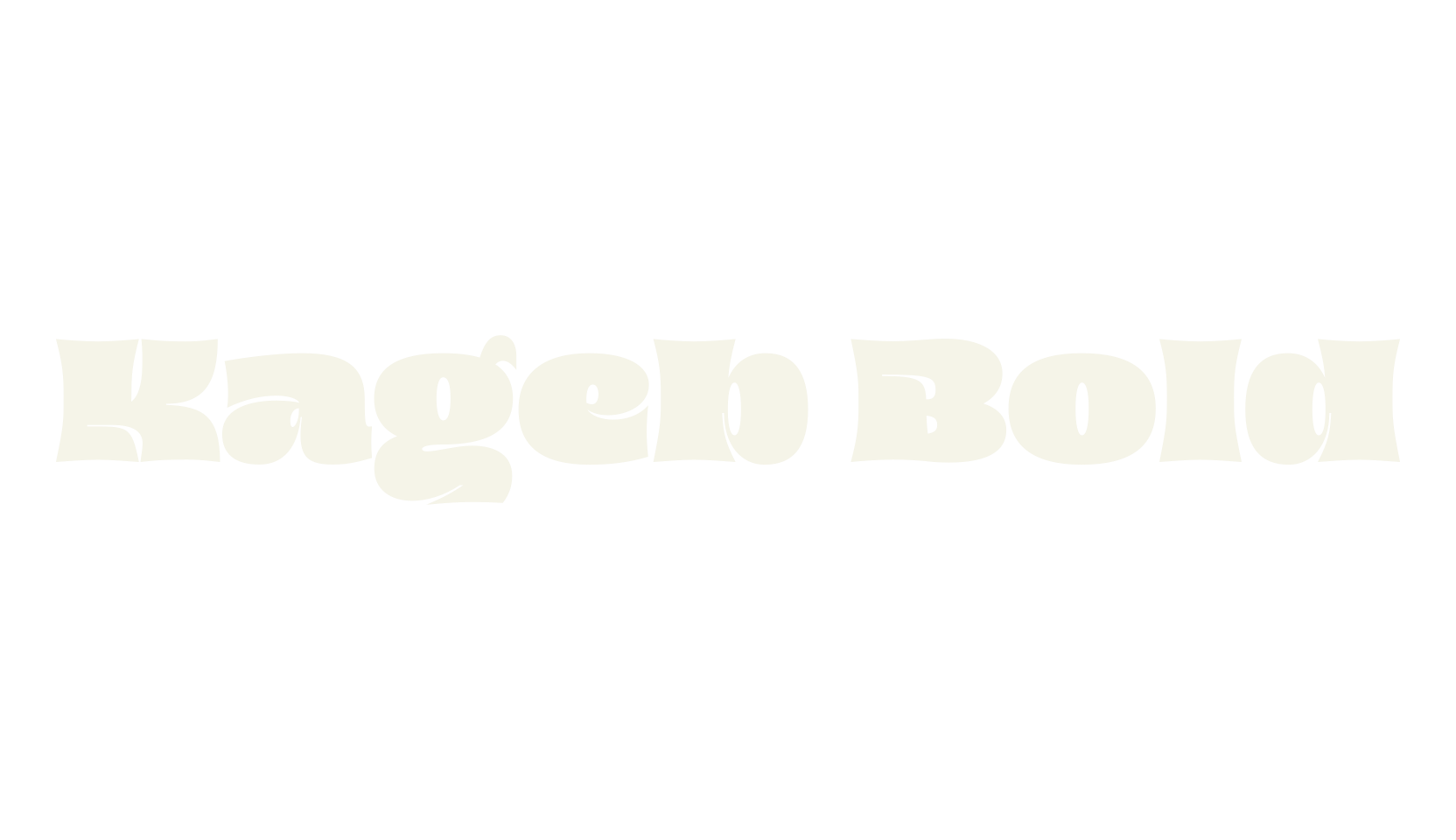 Kageb Bold, bold font preview