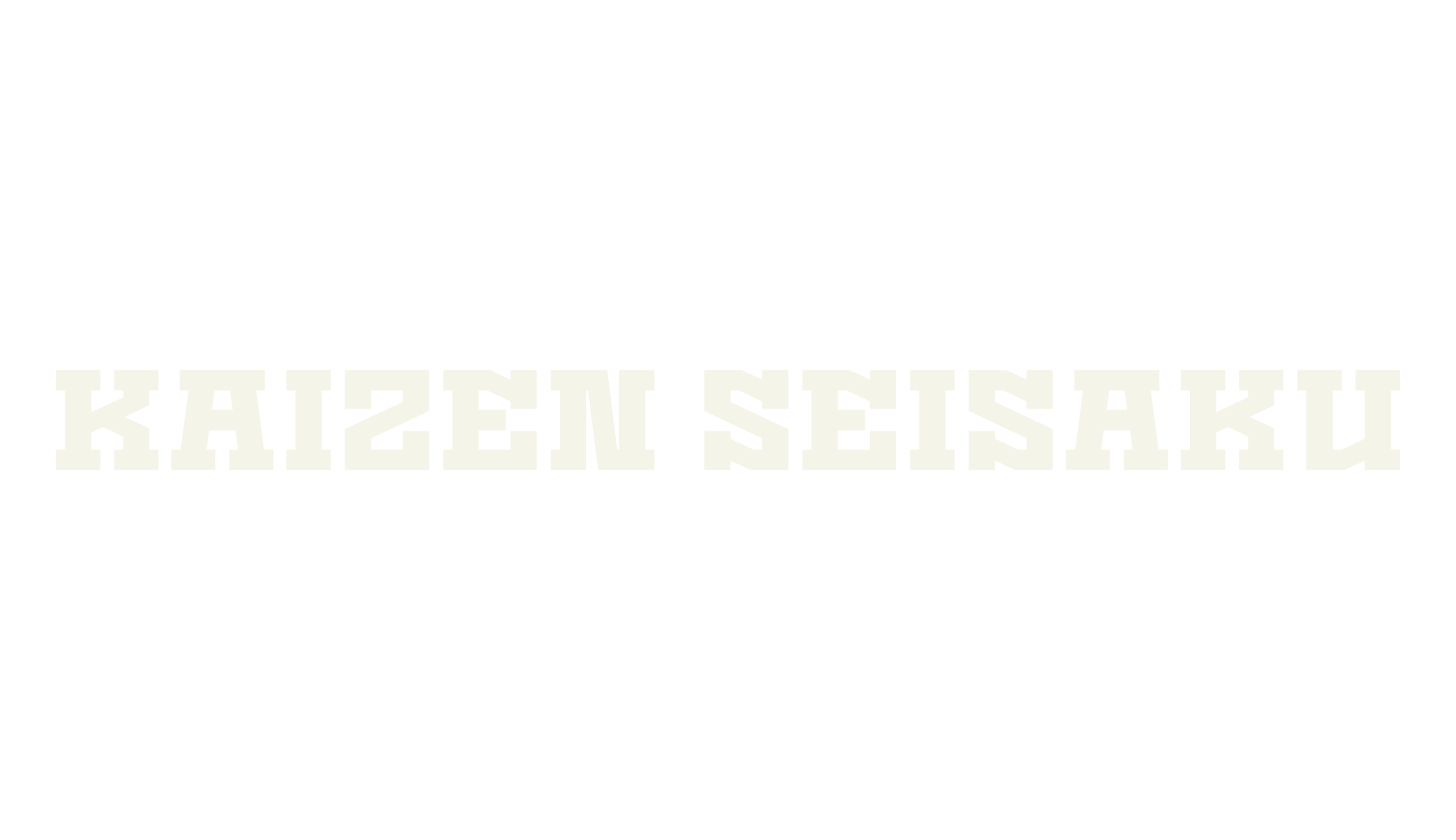 Kaizen Seisaku, kaizen font preview