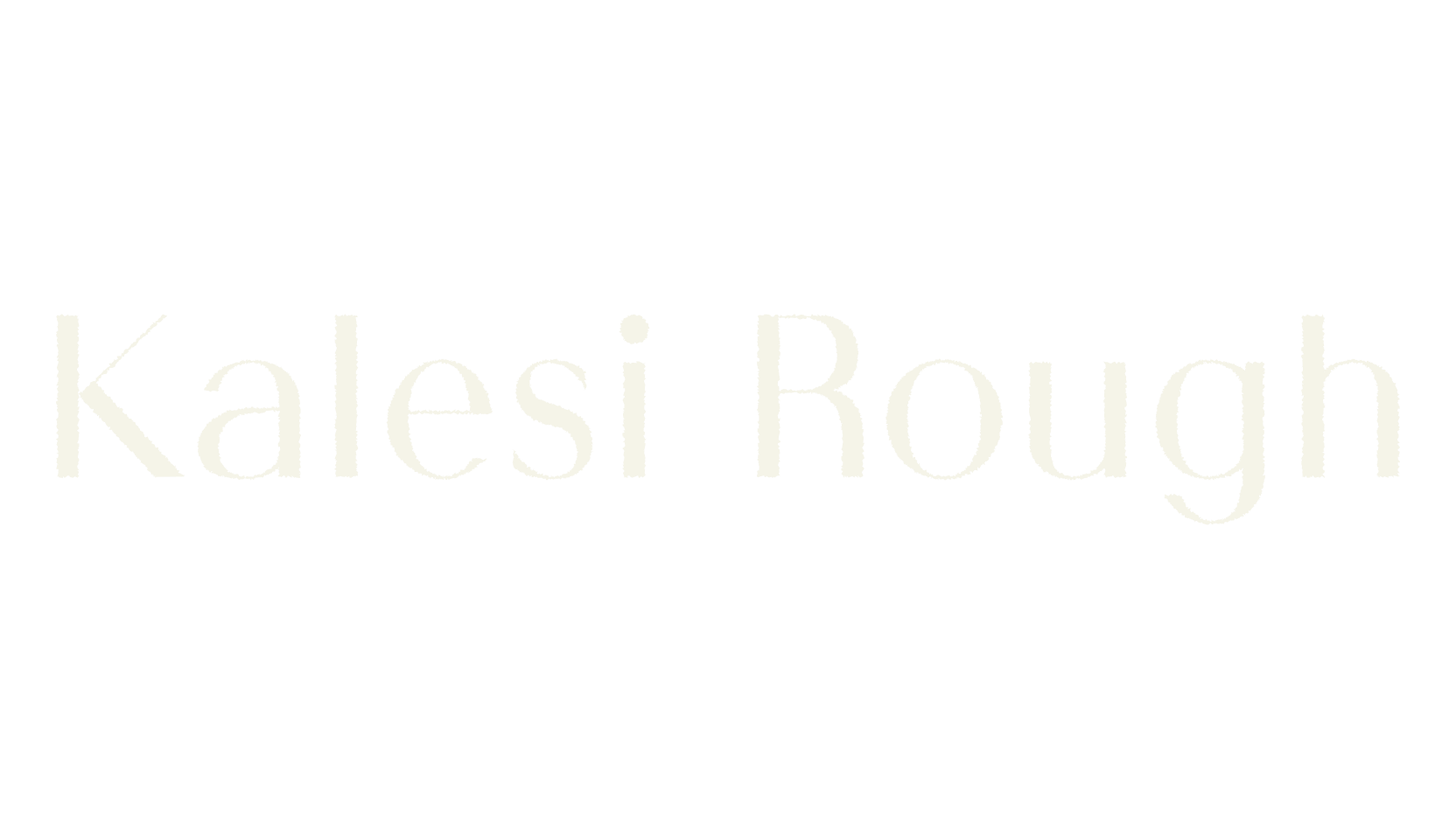 Kalesi Rough, logo font preview