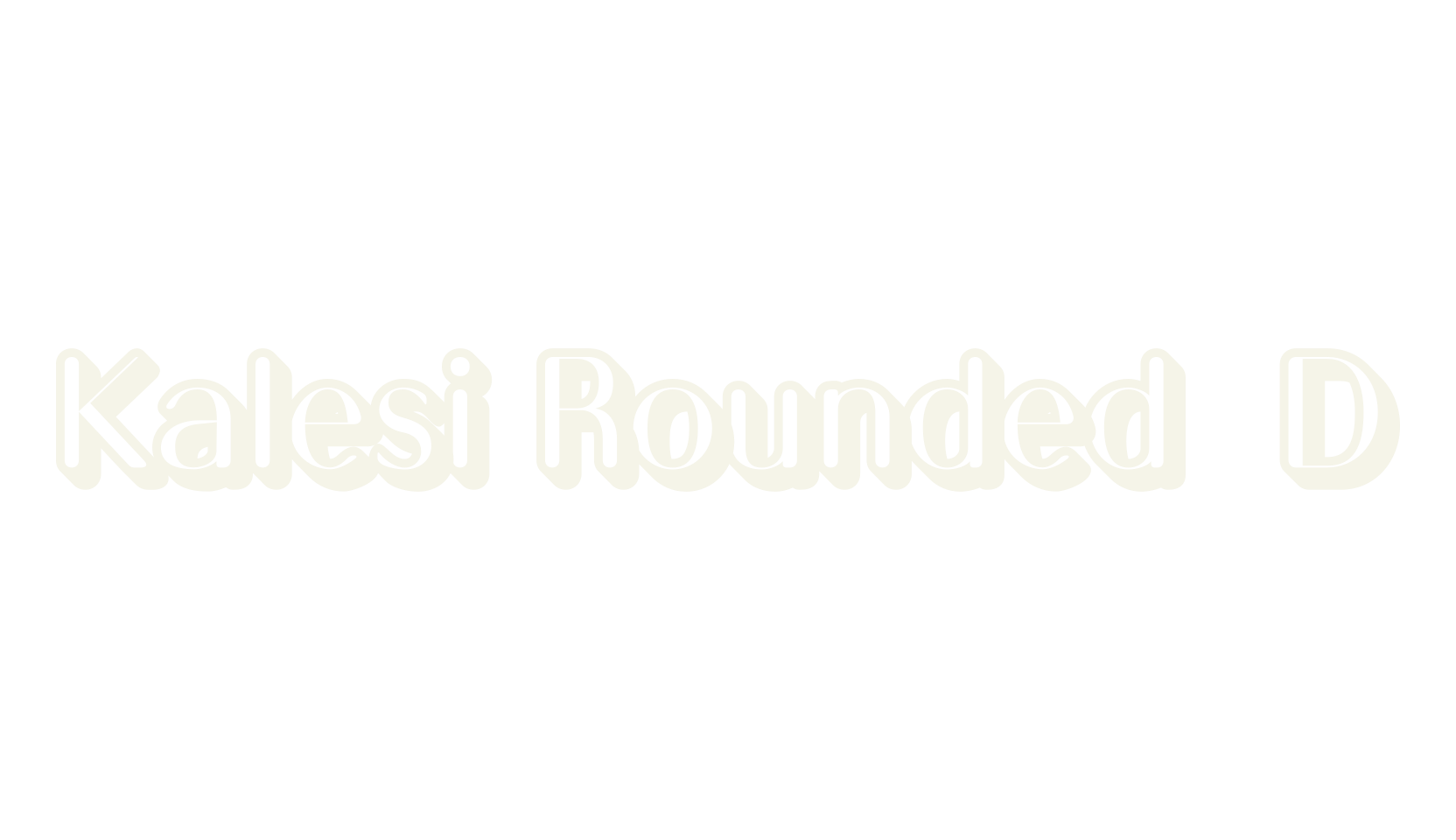 Kalesi Rounded 3D, 3d font preview