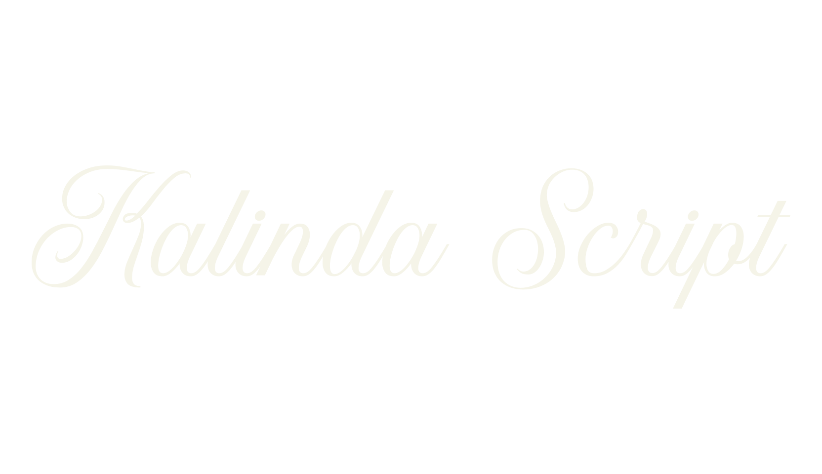 Kalinda Script, calligraphy font preview