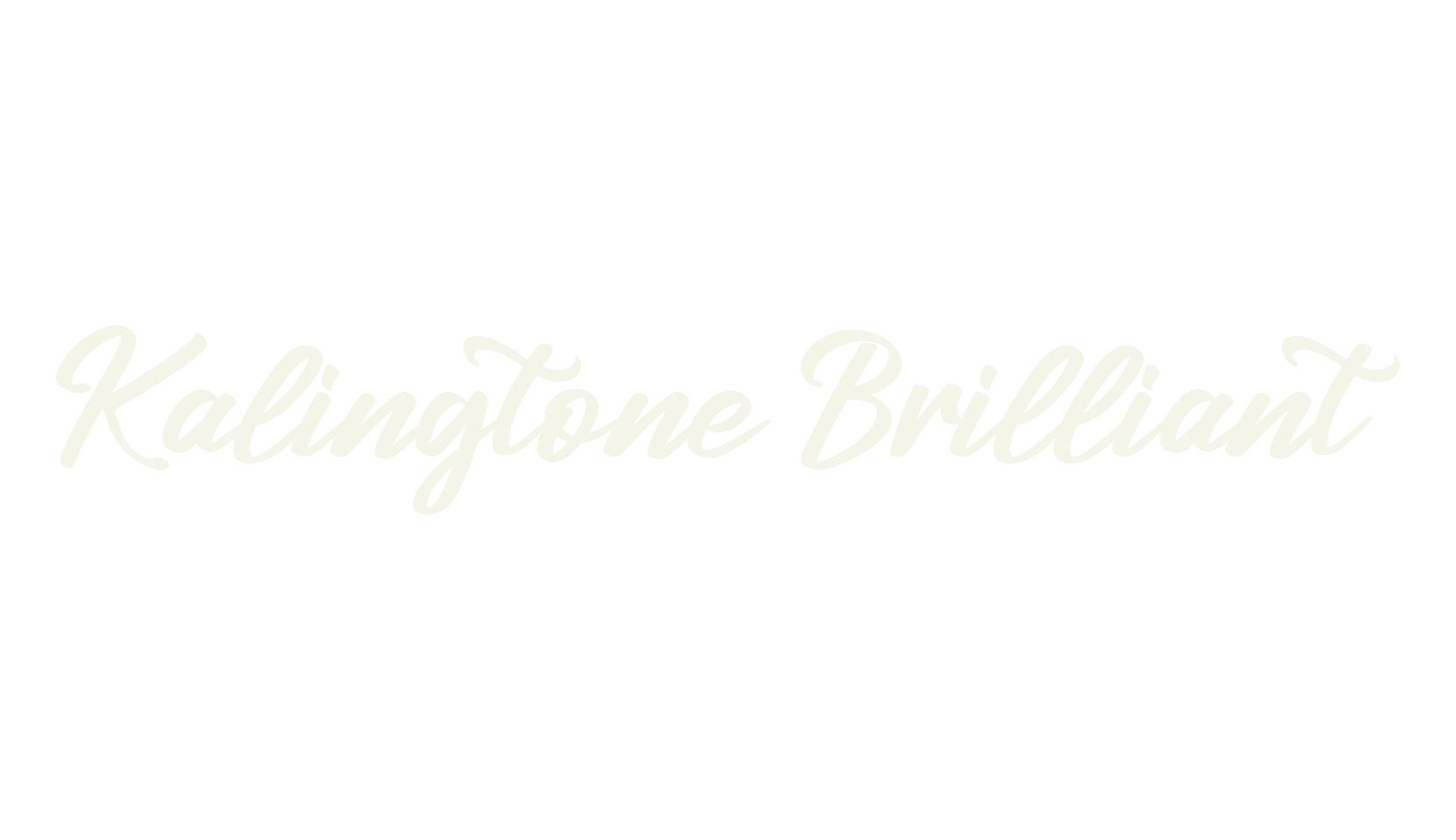 Kalingtone Brilliant, script font preview