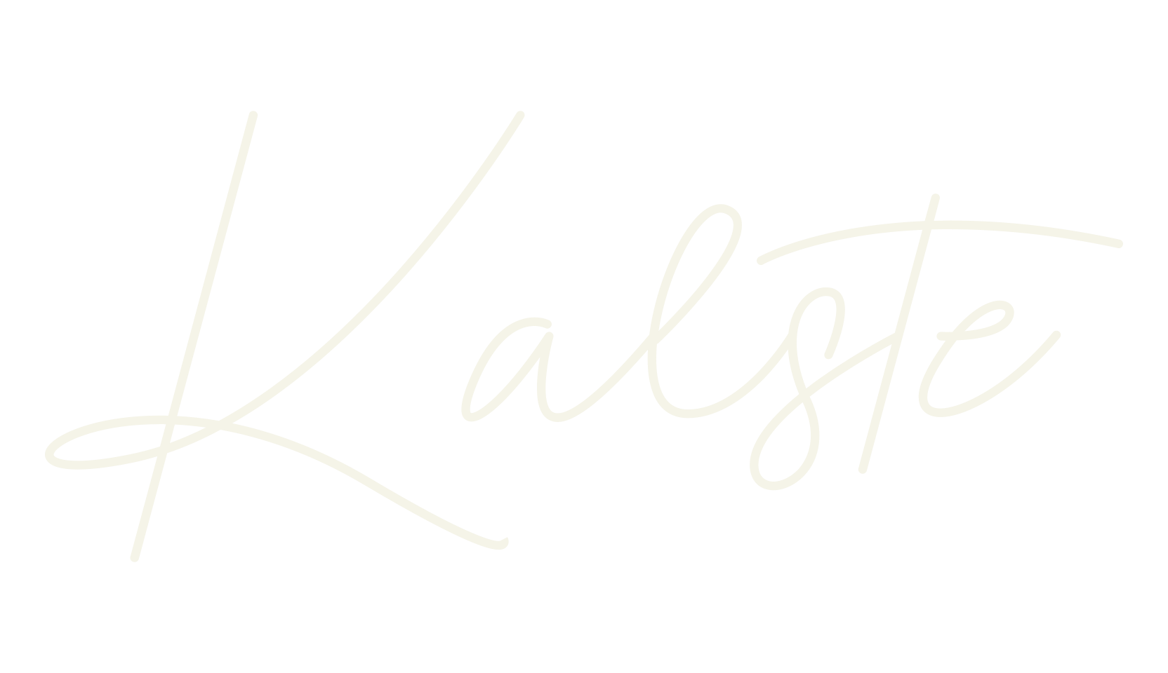 Kalste, cursive font preview