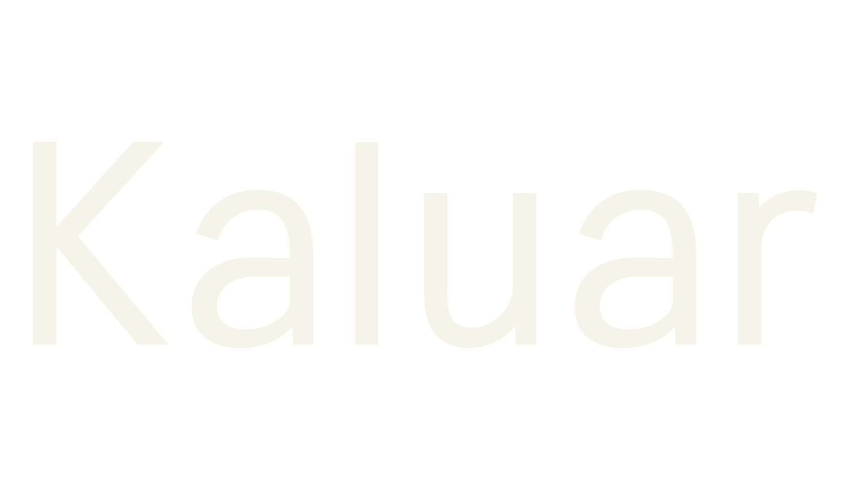 Kaluar, bold font preview