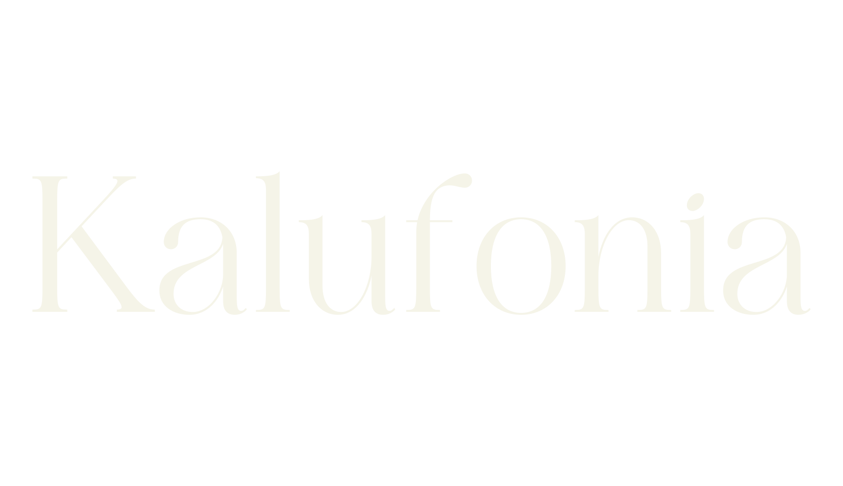Kalufonia, elegant font preview