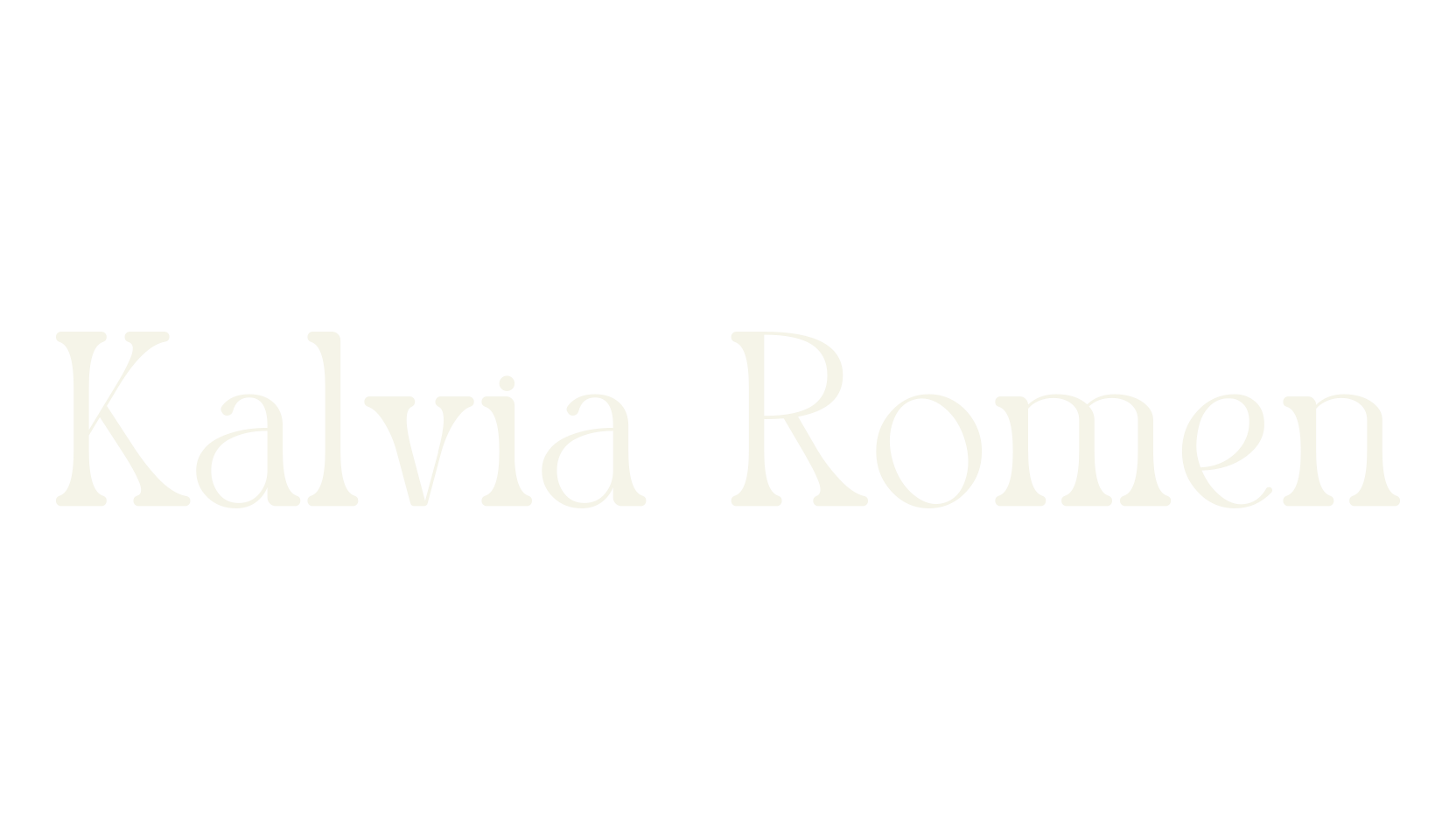 Kalvia Romen, calligraphy font preview