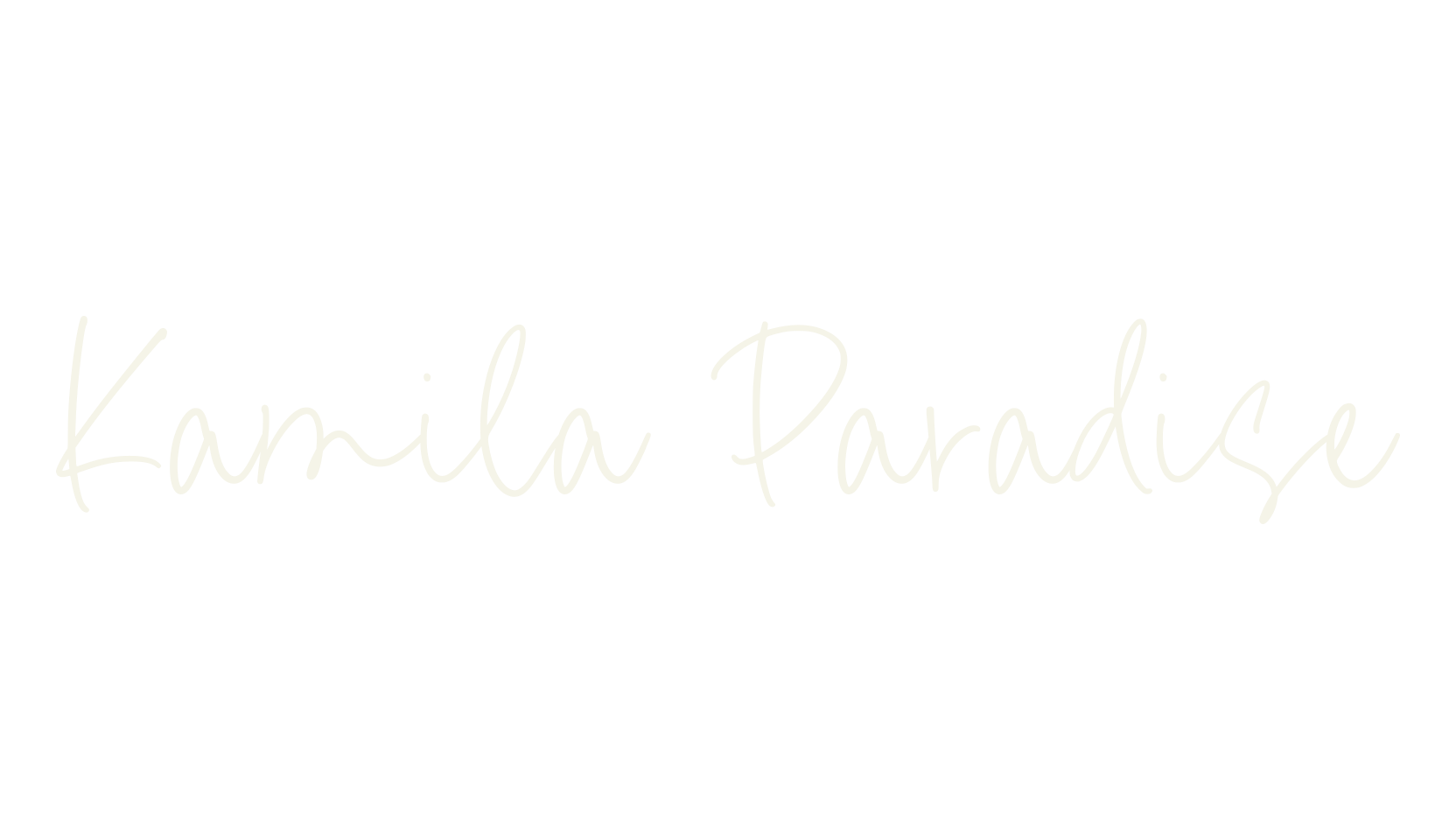 Kamila Paradise, cursive font preview