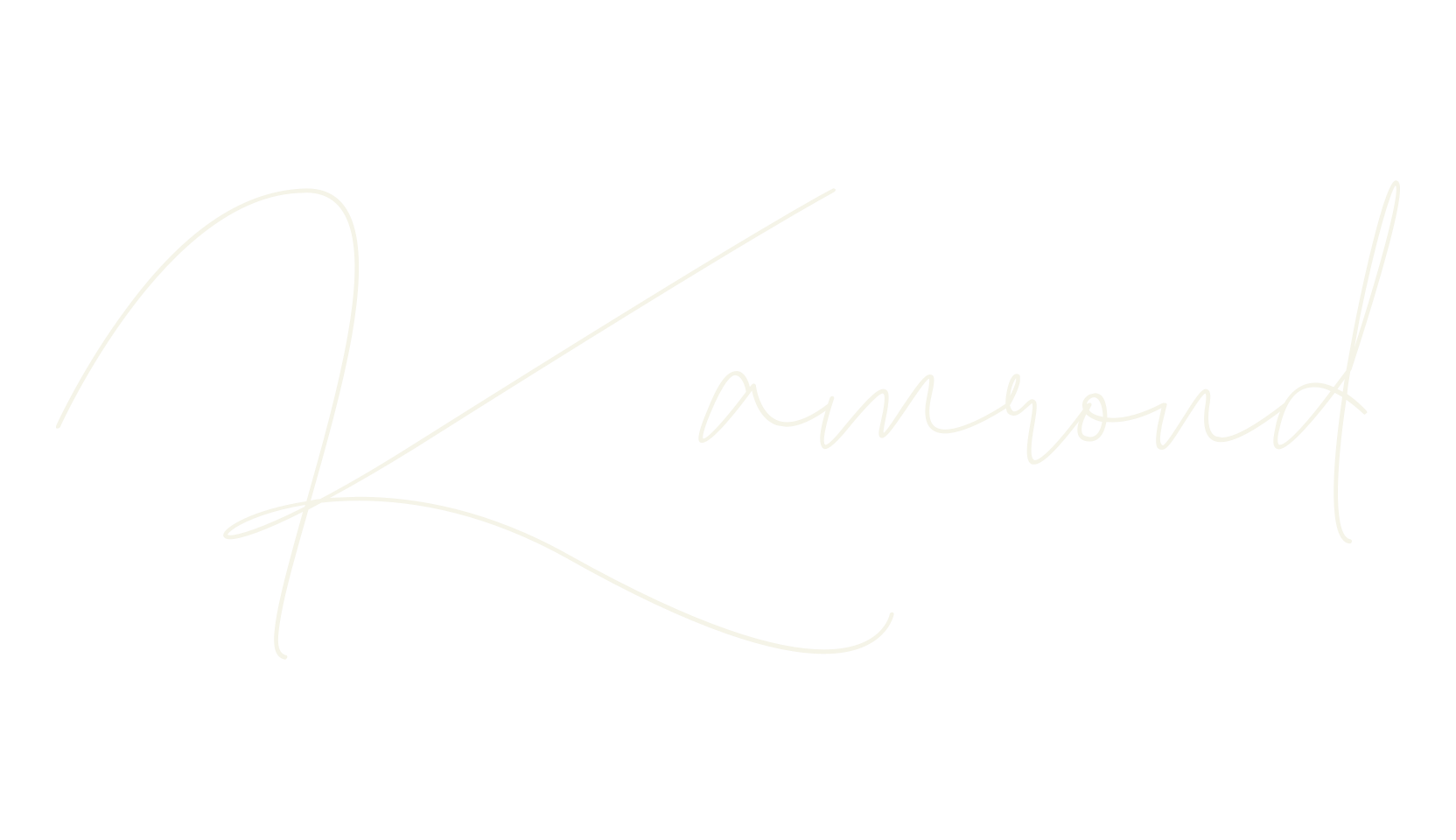 Kamrond, cursive font preview