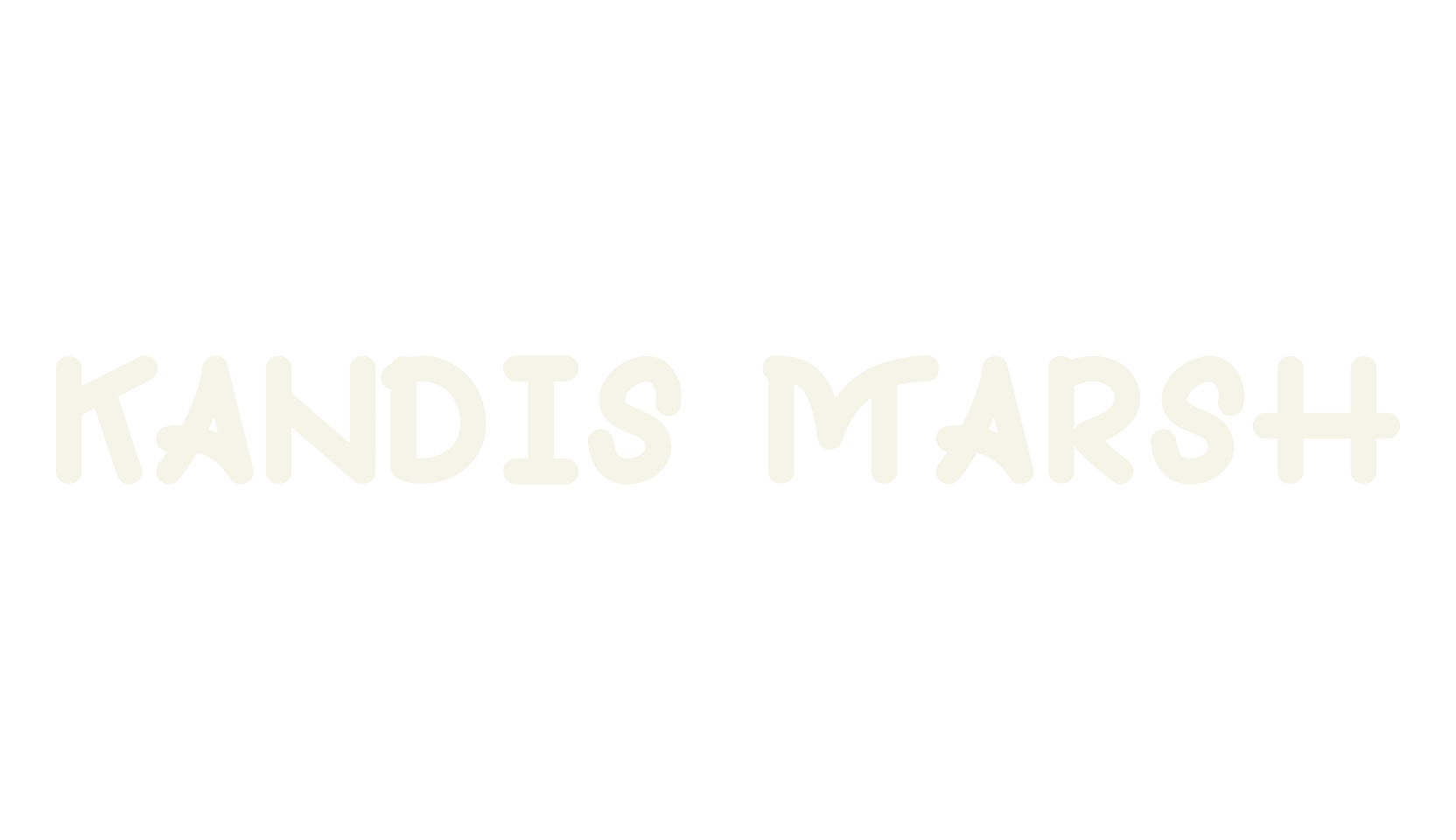 Kandis Marsh, bold font preview
