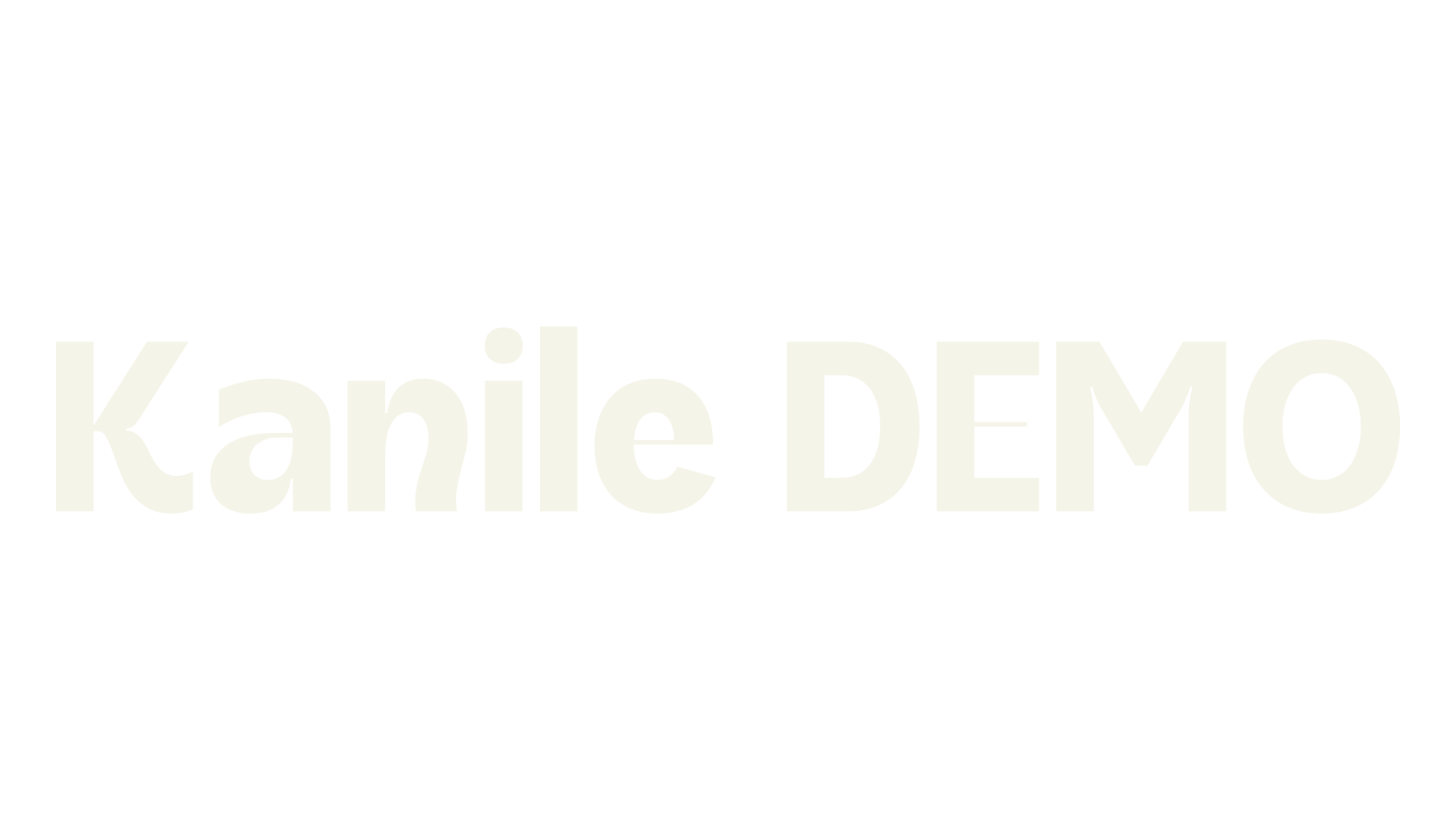 Kanile DEMO, typography font preview