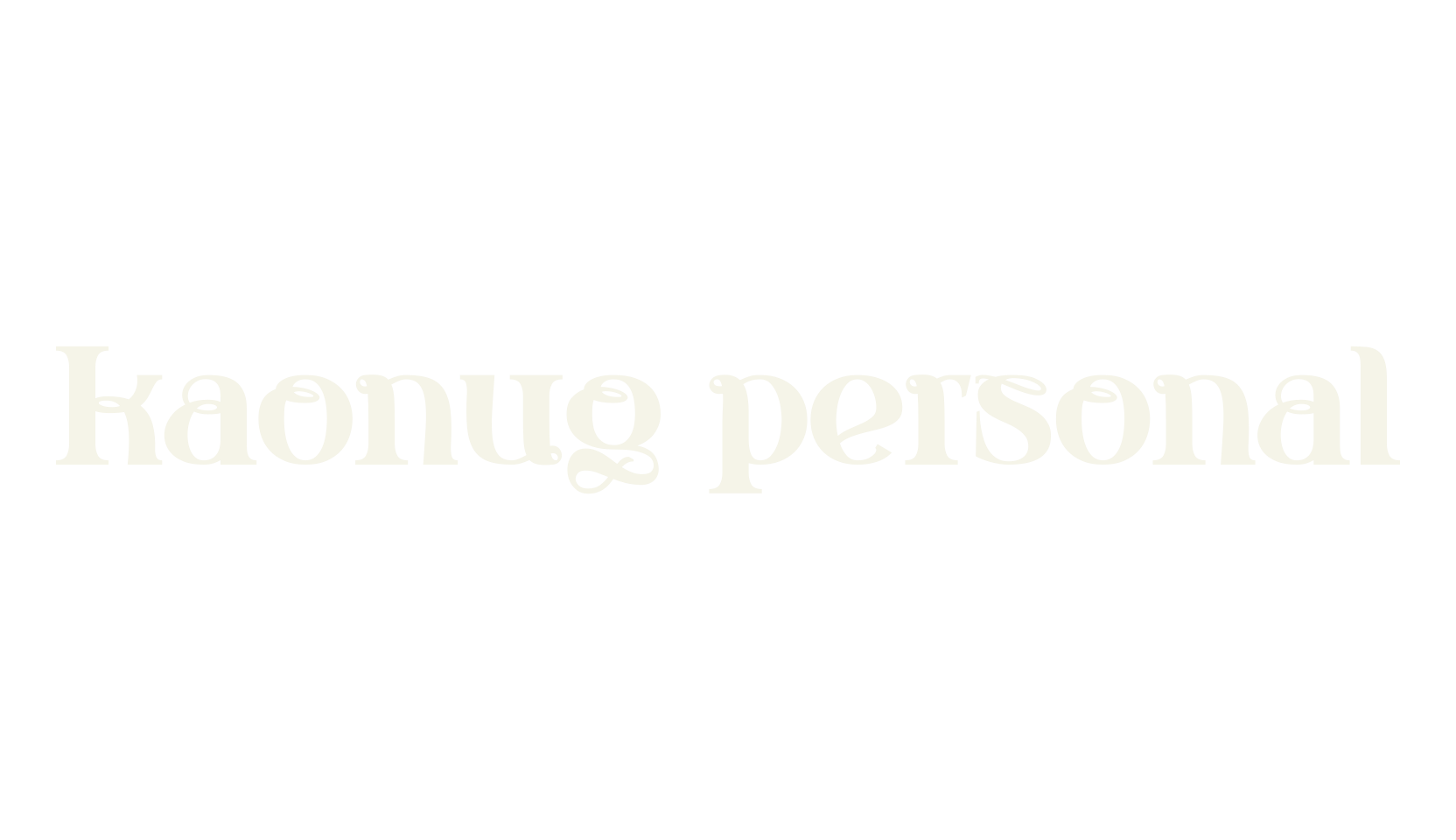 kaonug personal, retro font preview