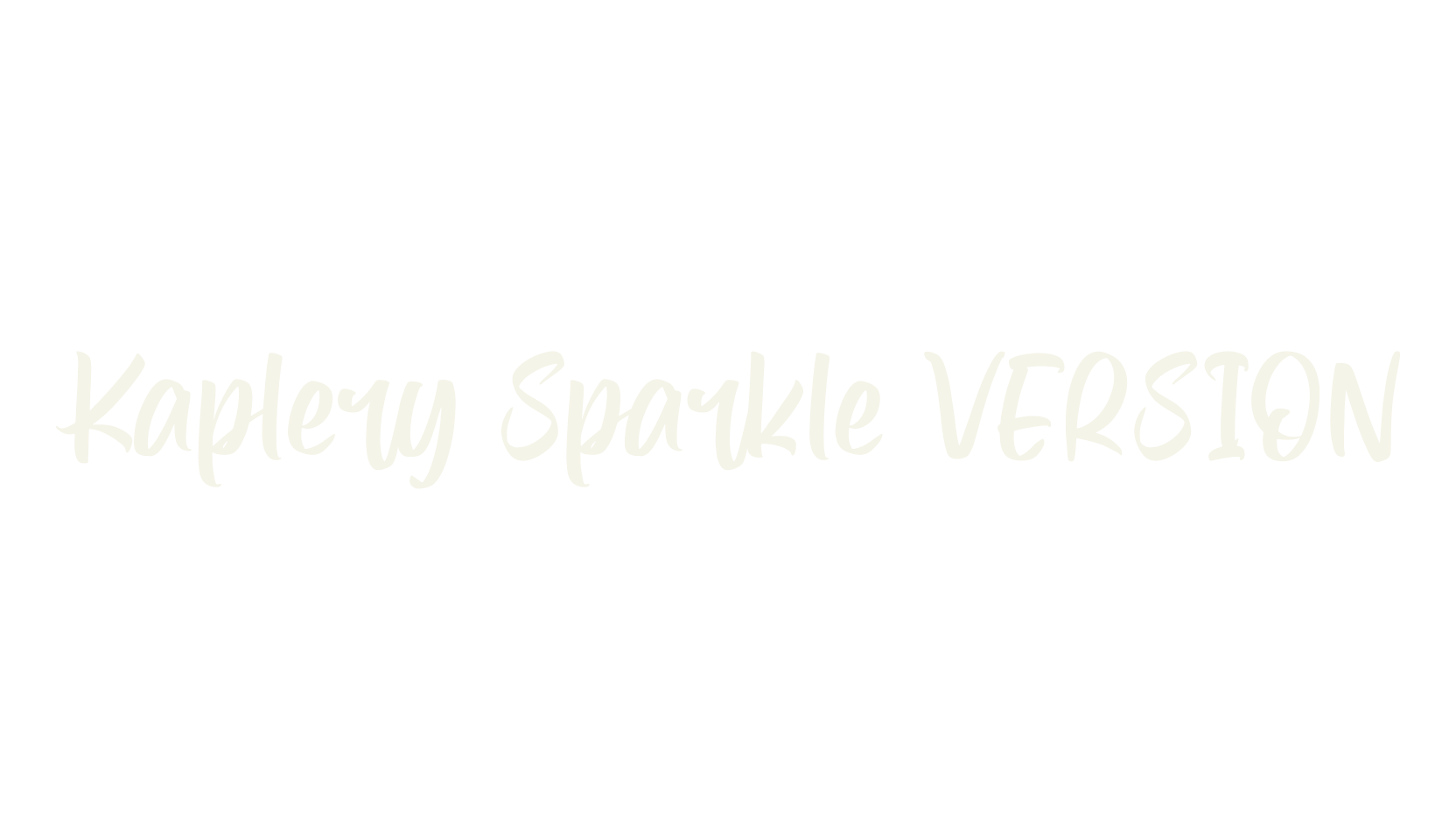 Kaplery Sparkle VERSION, script font preview