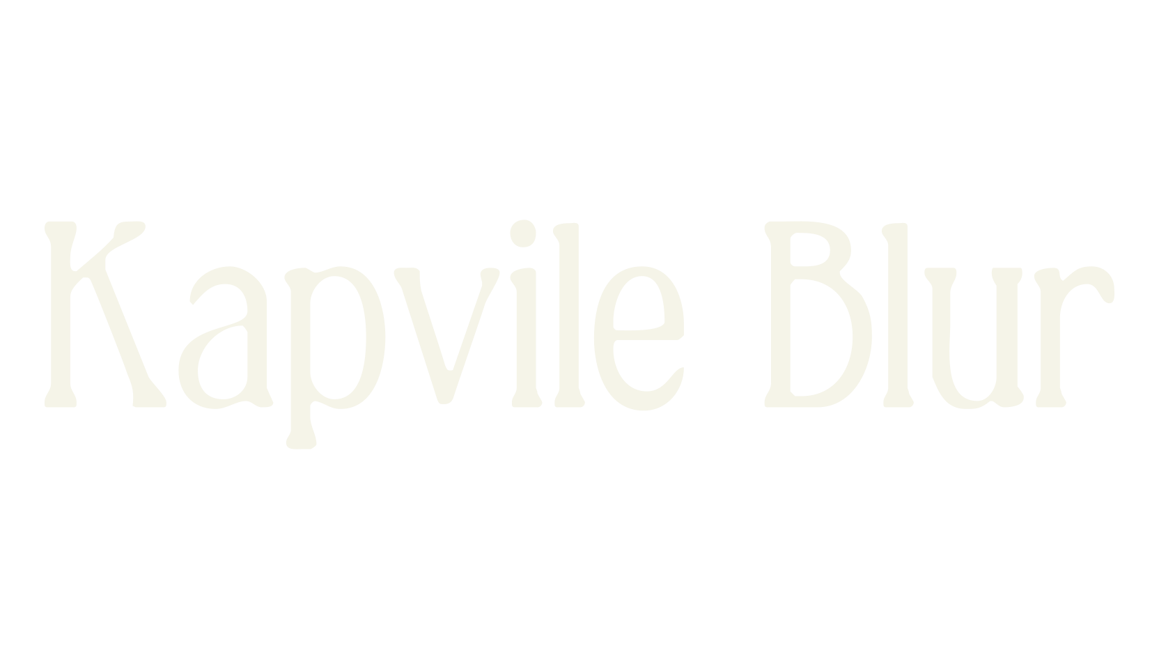 Kapvile Blur, greeting card font preview