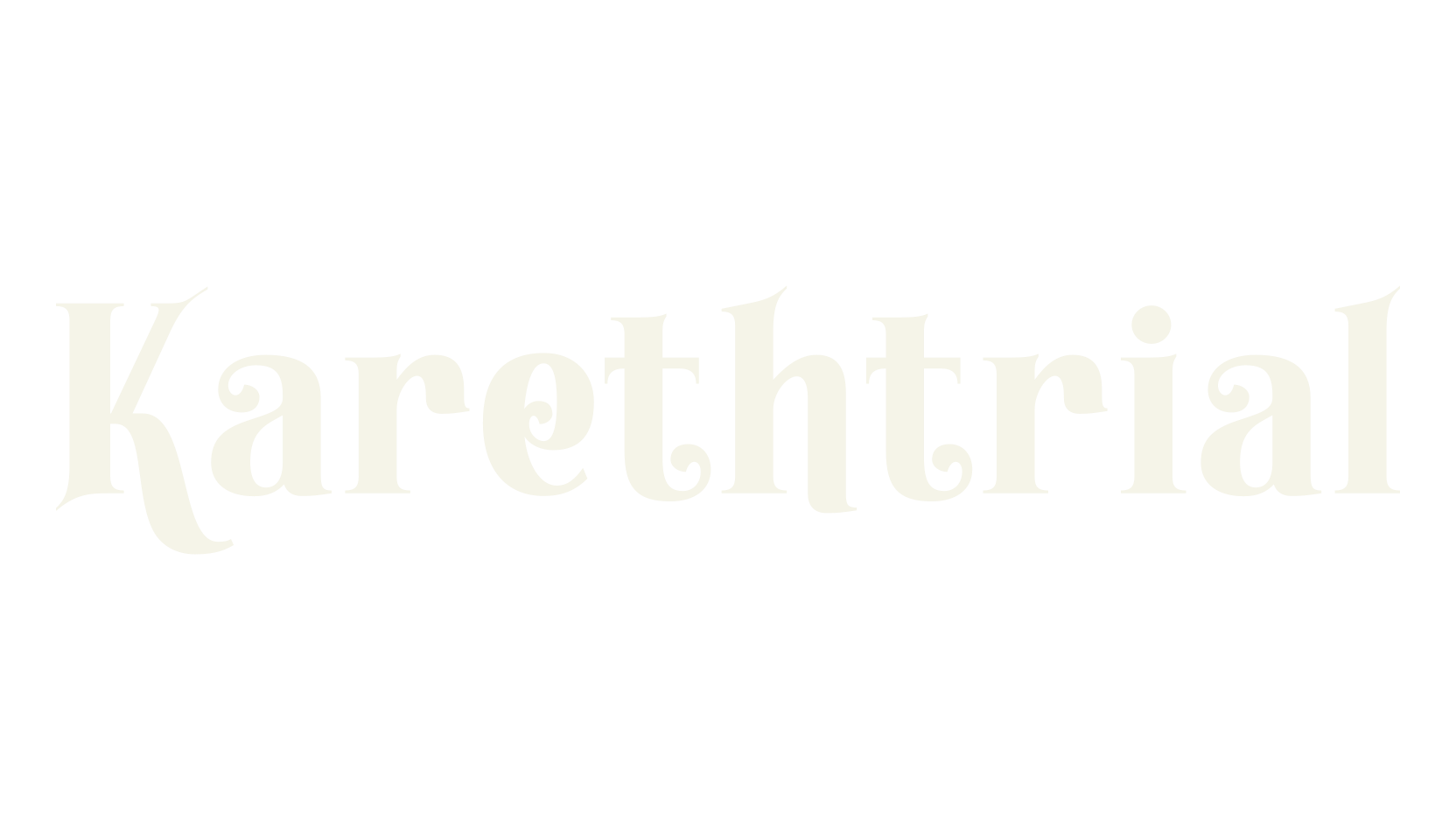 Karethtrial, serif font preview