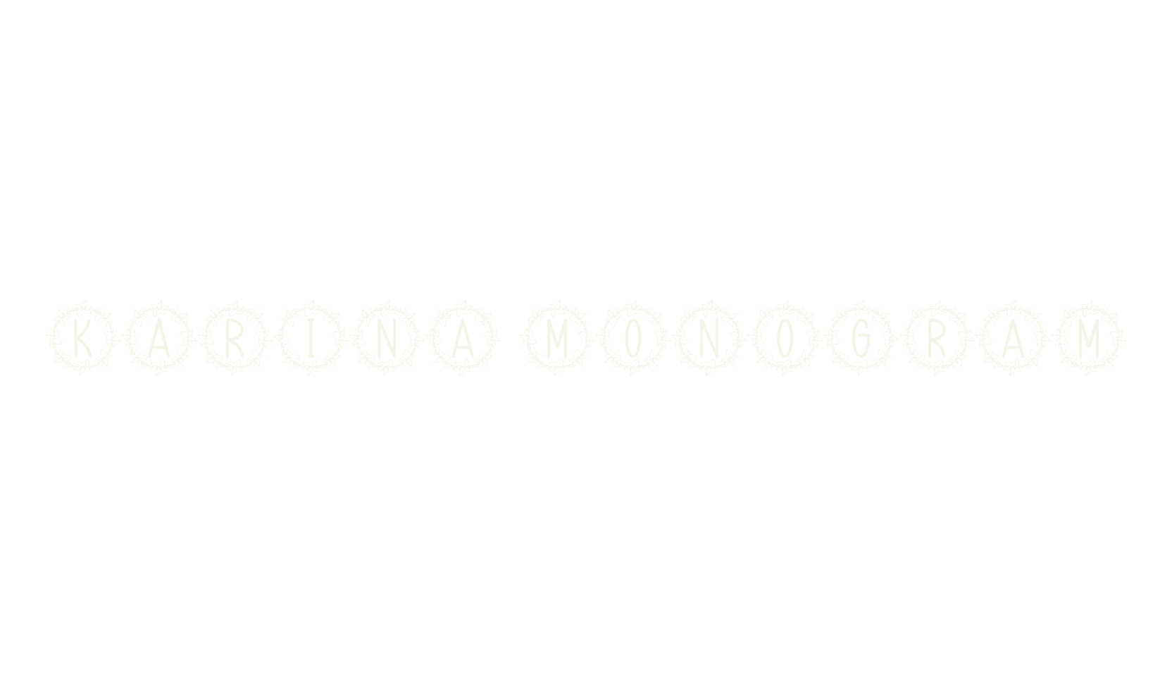 Karina Monogram, monogram font preview