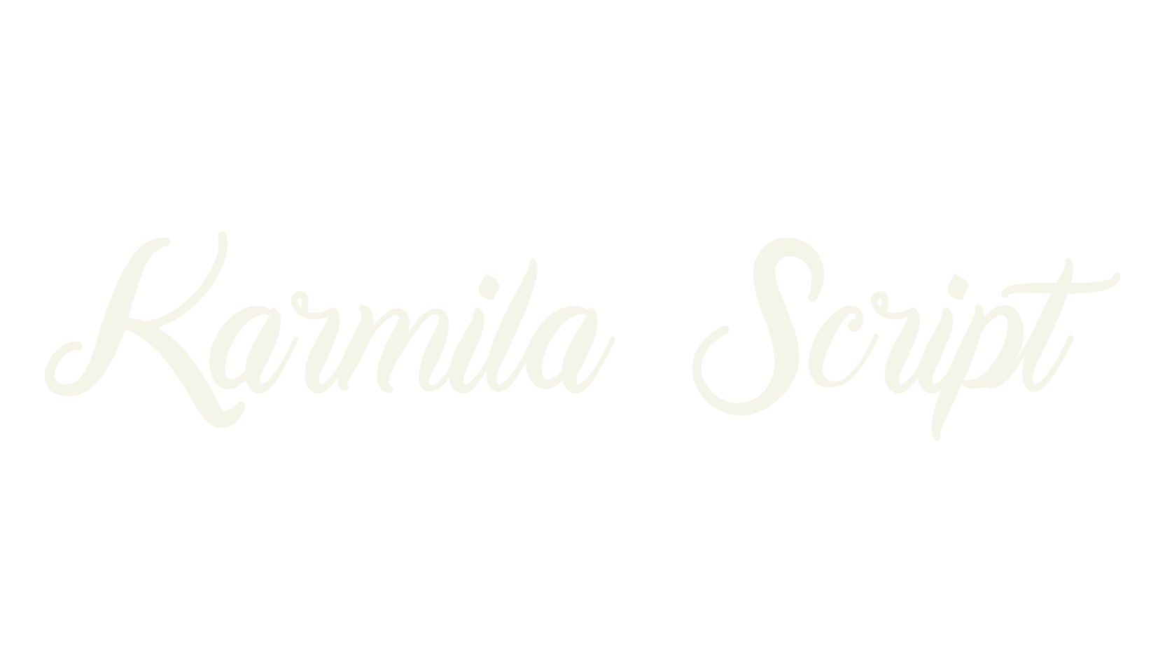 Karmila Script, script font preview