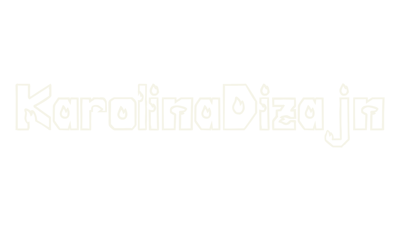 KarolinaDizajn, hollow font preview