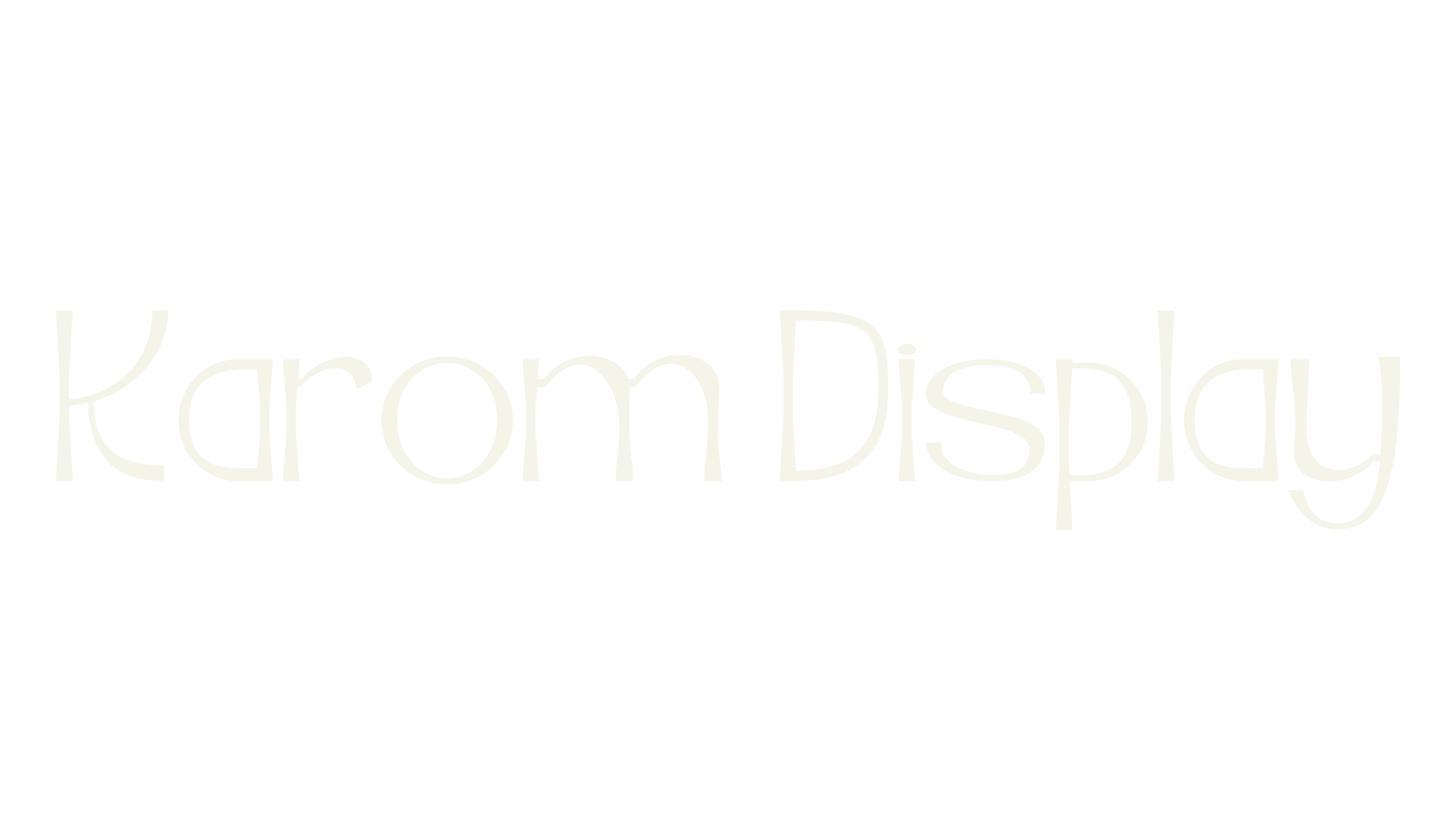 Karom Display, sans serif font preview