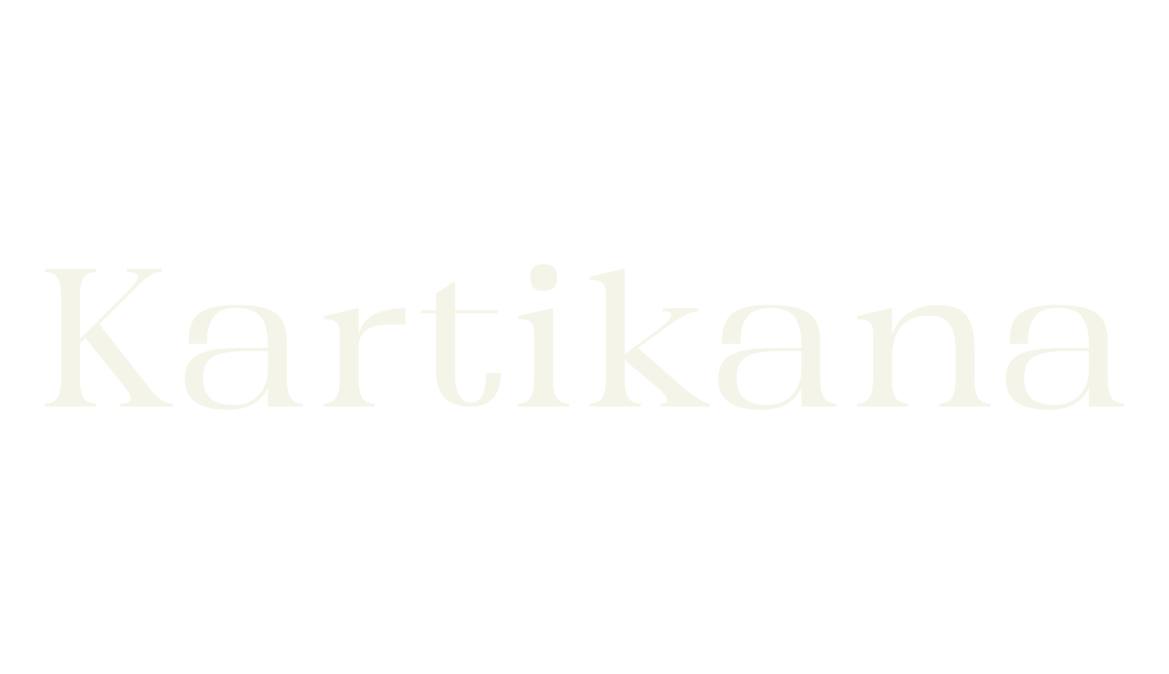 Kartikana, elegant font preview