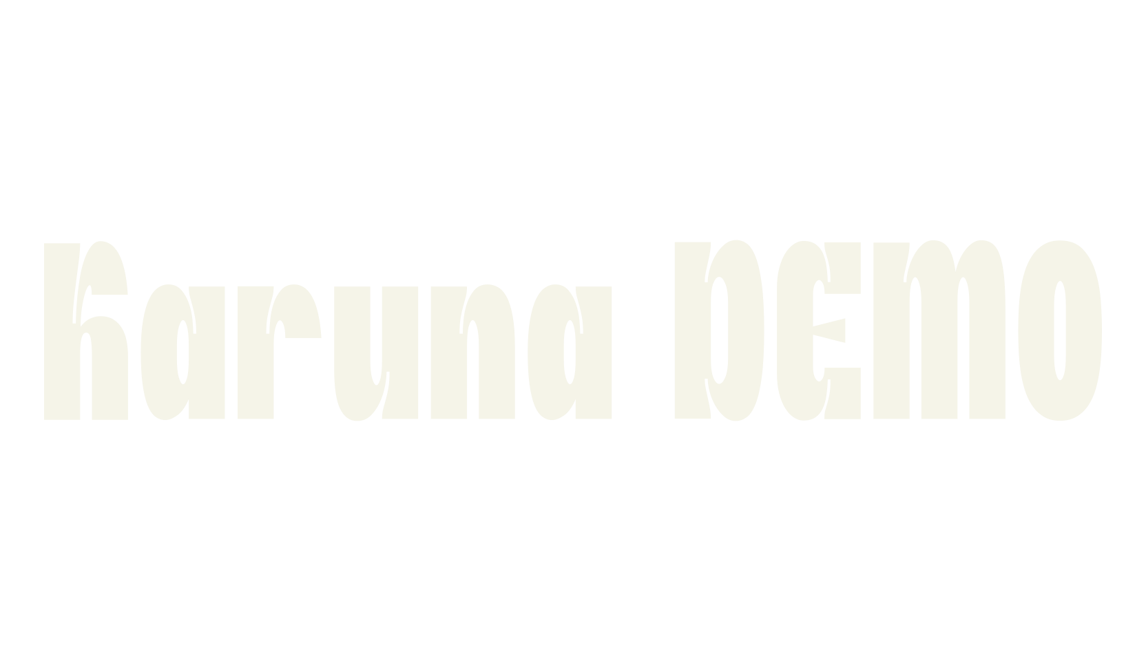 Karuna DEMO, retro font preview