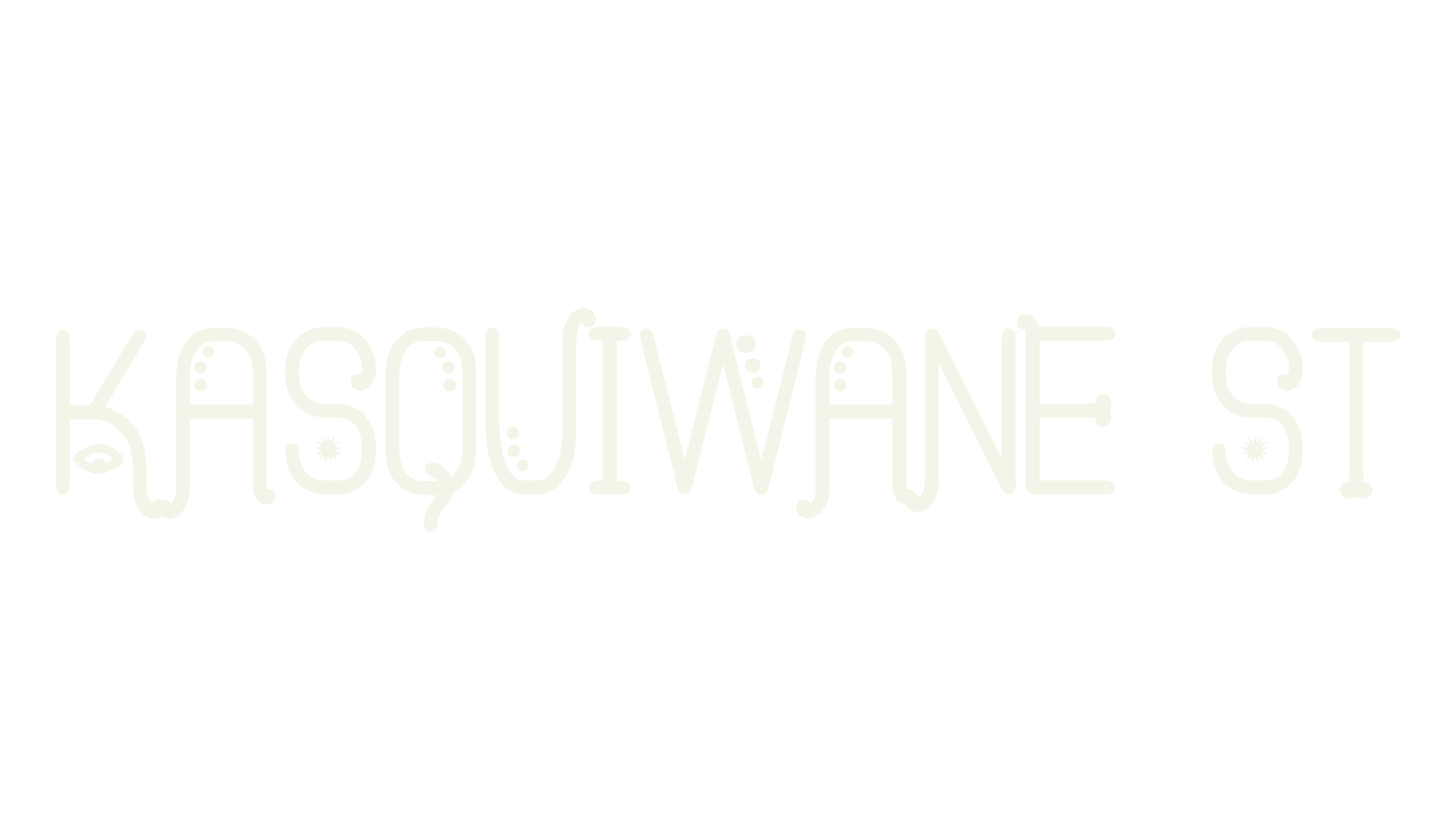 Kasquiwane St, fancy font preview