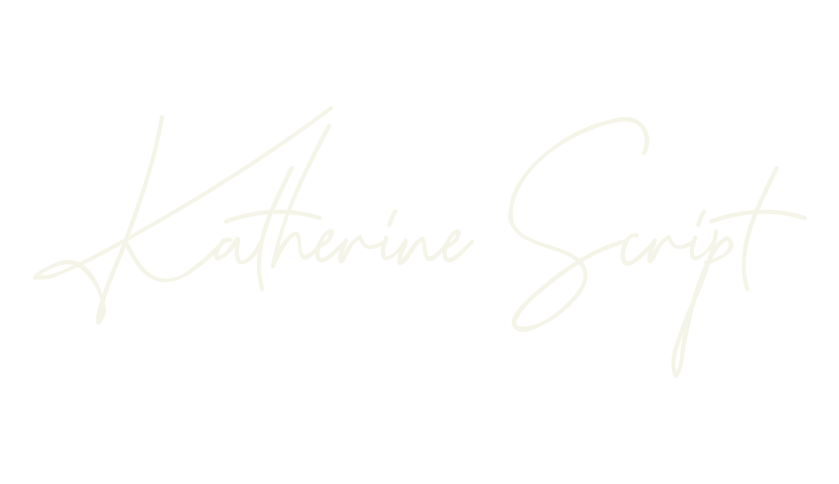 Katherine Script, thin font preview