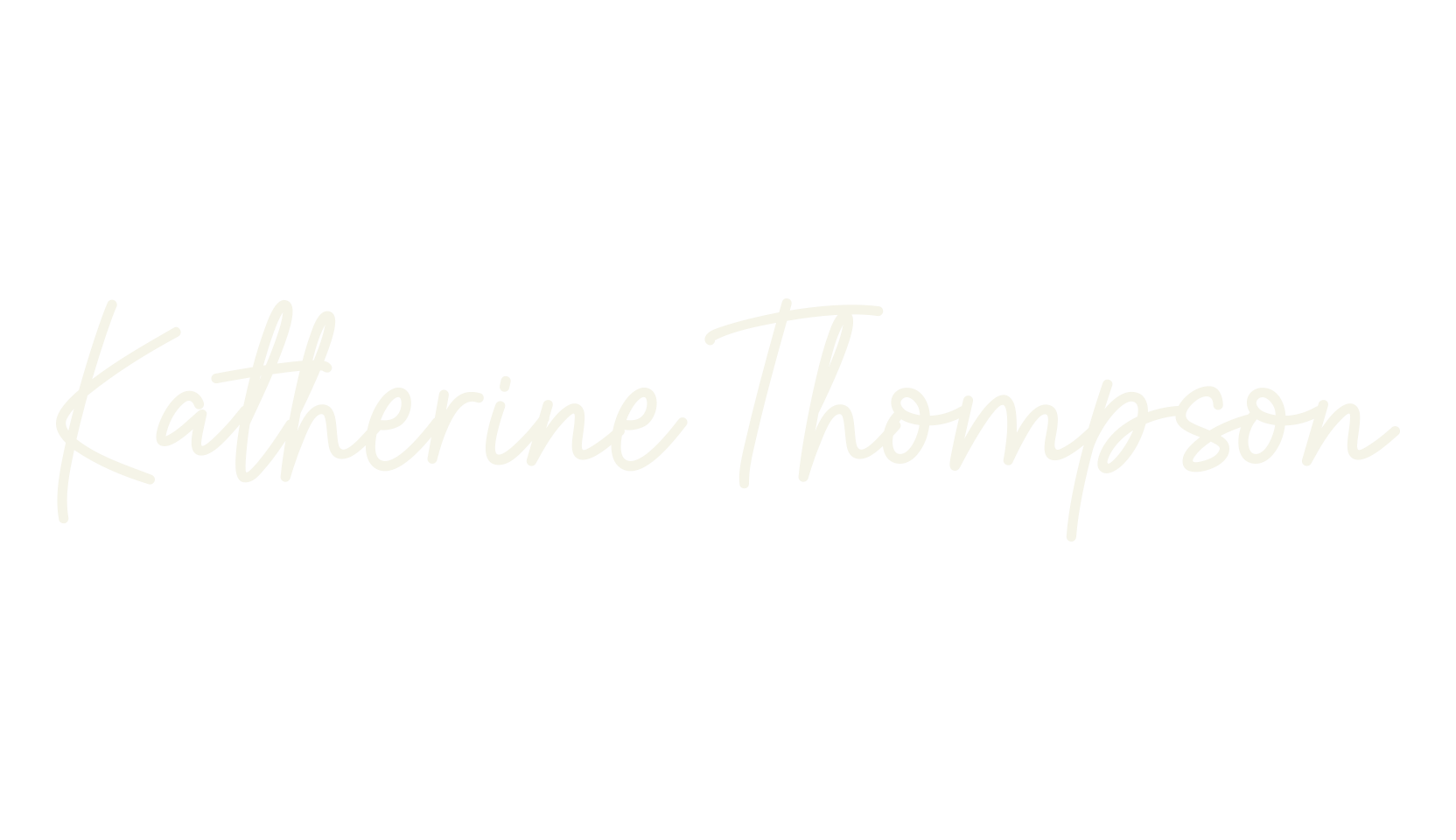 Katherine Thompson, signature font preview