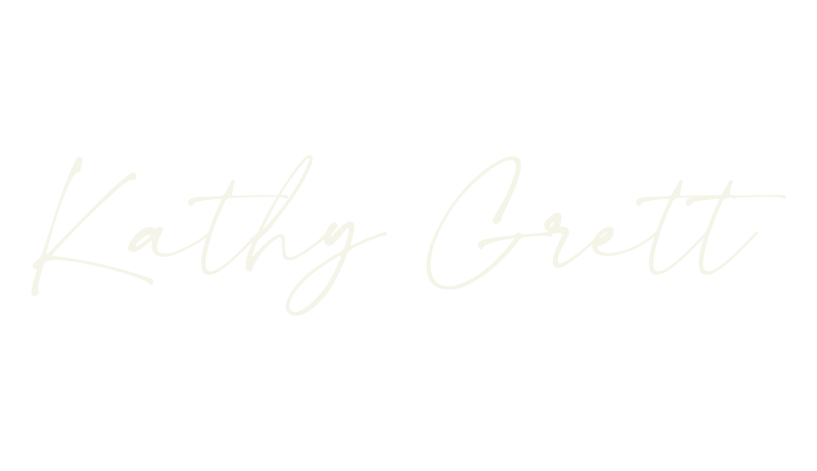 Kathy Grett, cursive font preview