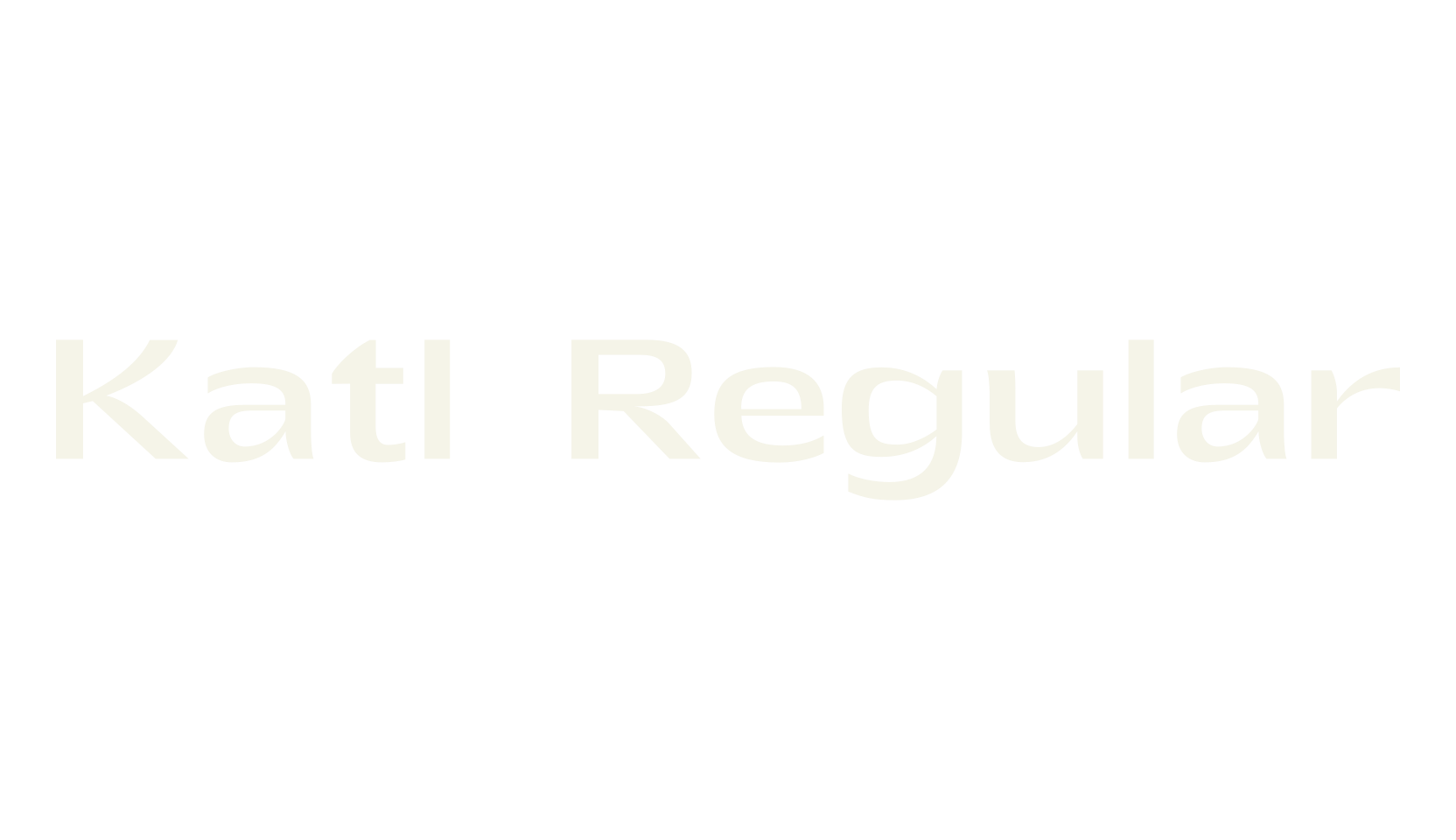 Katl Regular, bold font preview