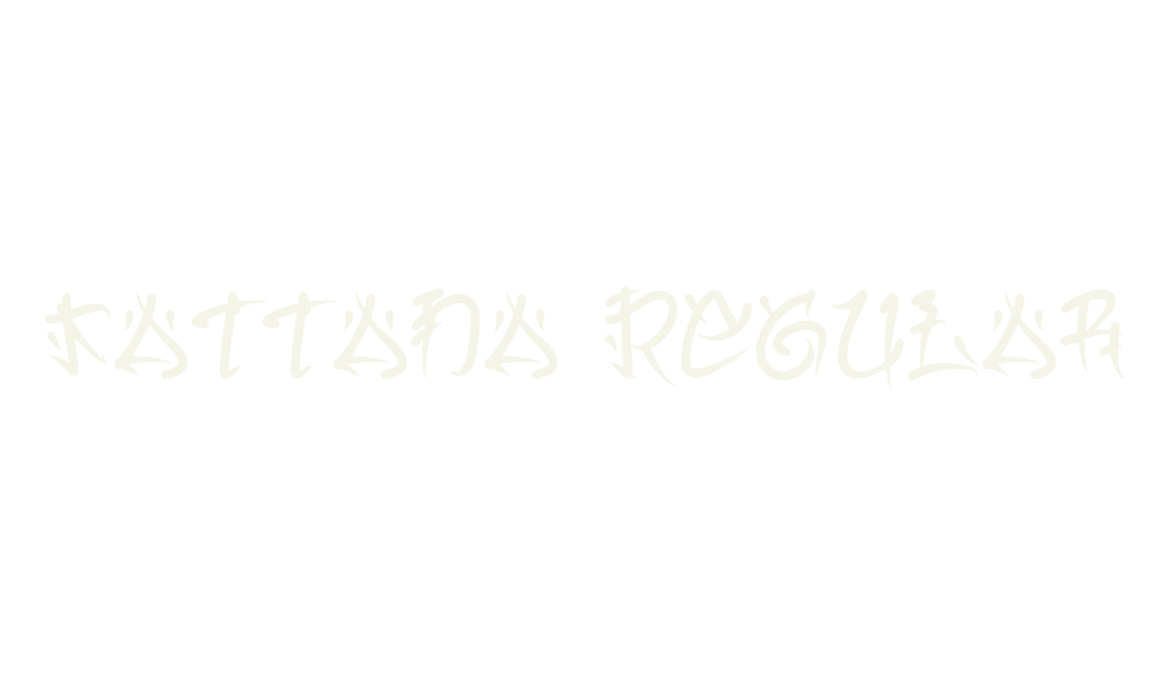 Kattana Regular, fashion script font preview
