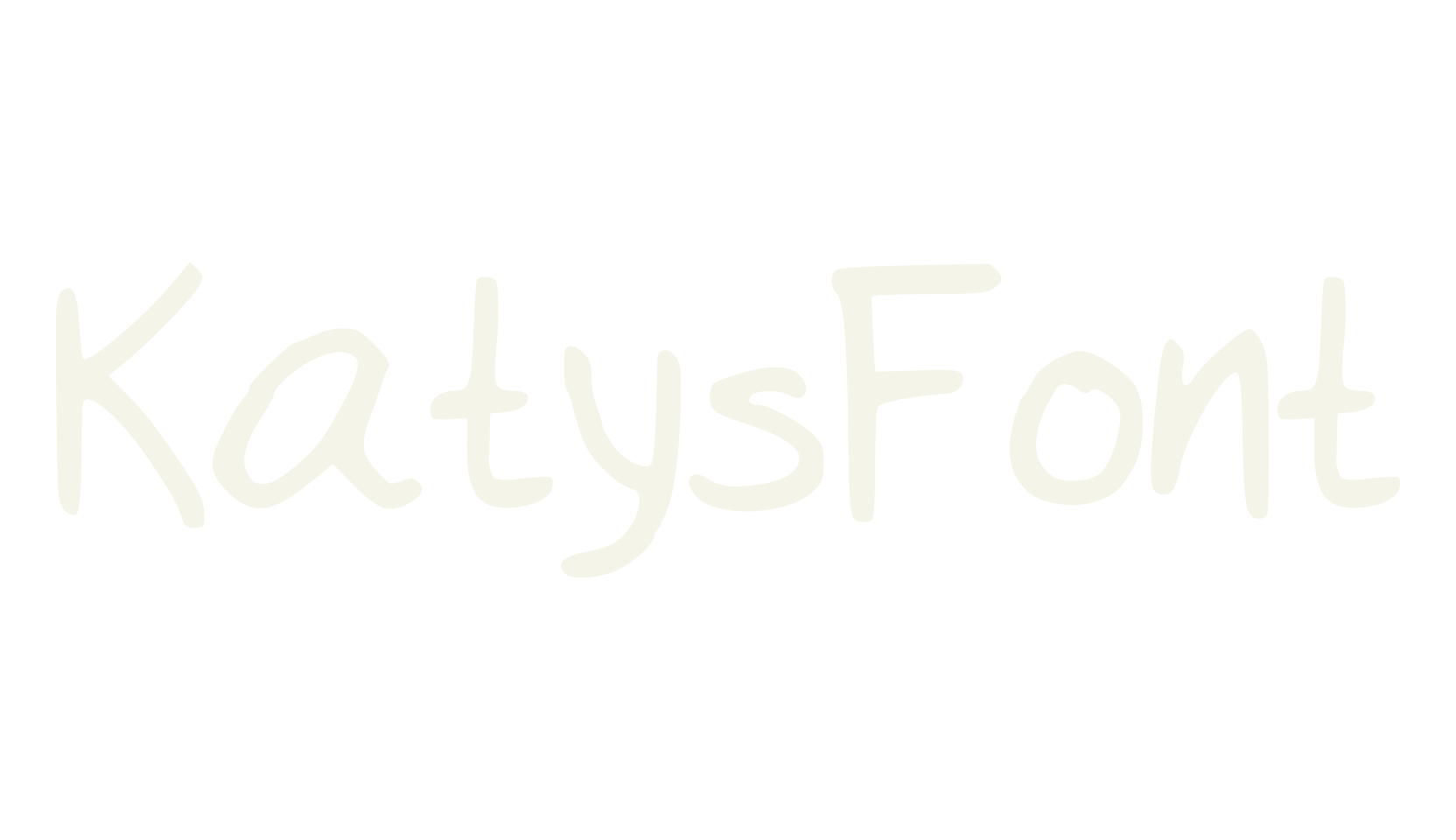 KatysFont, best friends font preview