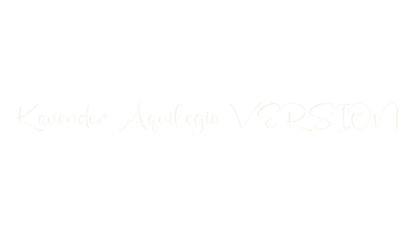 Kavender Aquilegia VERSION, script font preview
