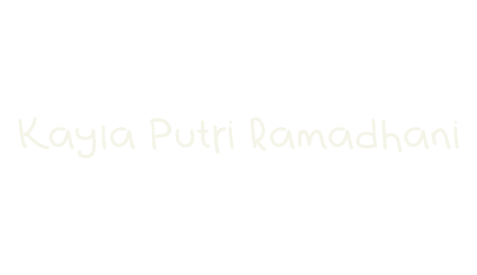 Kayla Putri Ramadhani, handwriting font preview