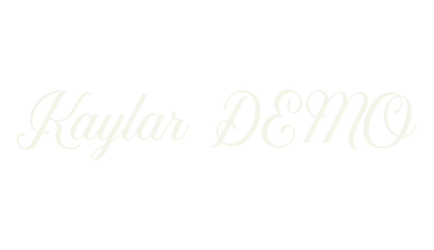 Kaylar DEMO, fashion script font preview