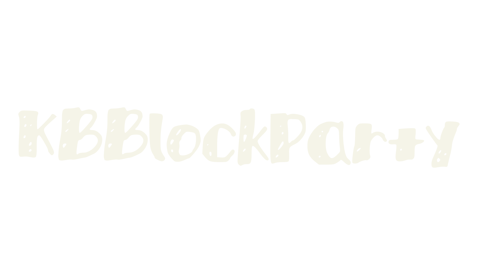 KBBlockParty, handwritten font preview