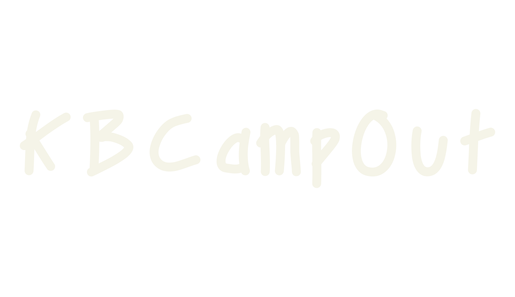 KBCampOut, handwritten font preview